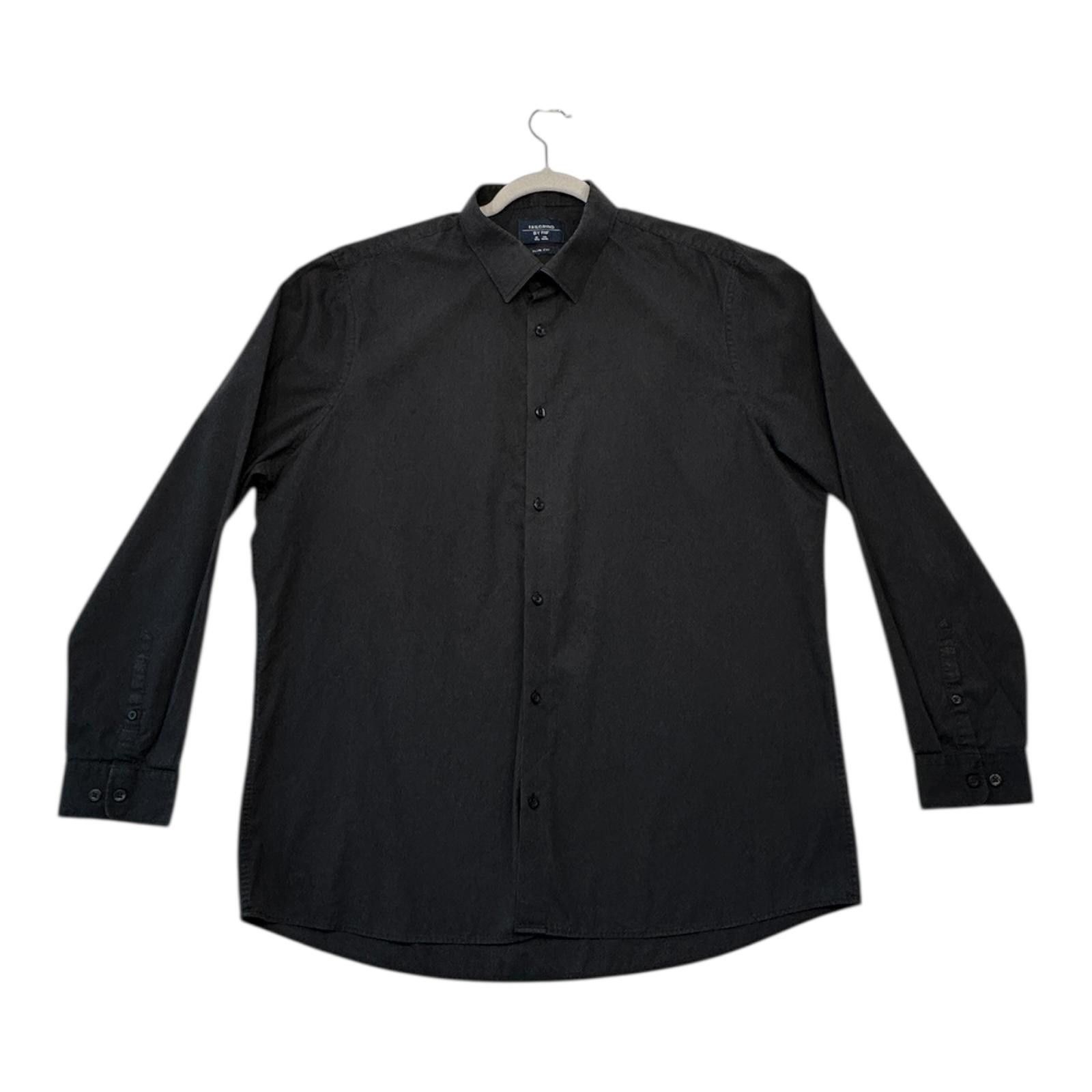 Other F&F Shirt Men's UK Size XL Black Long Sleeve Slim Fit Black Size US XL / EU 56 / 4 - 2 Thumbnail
