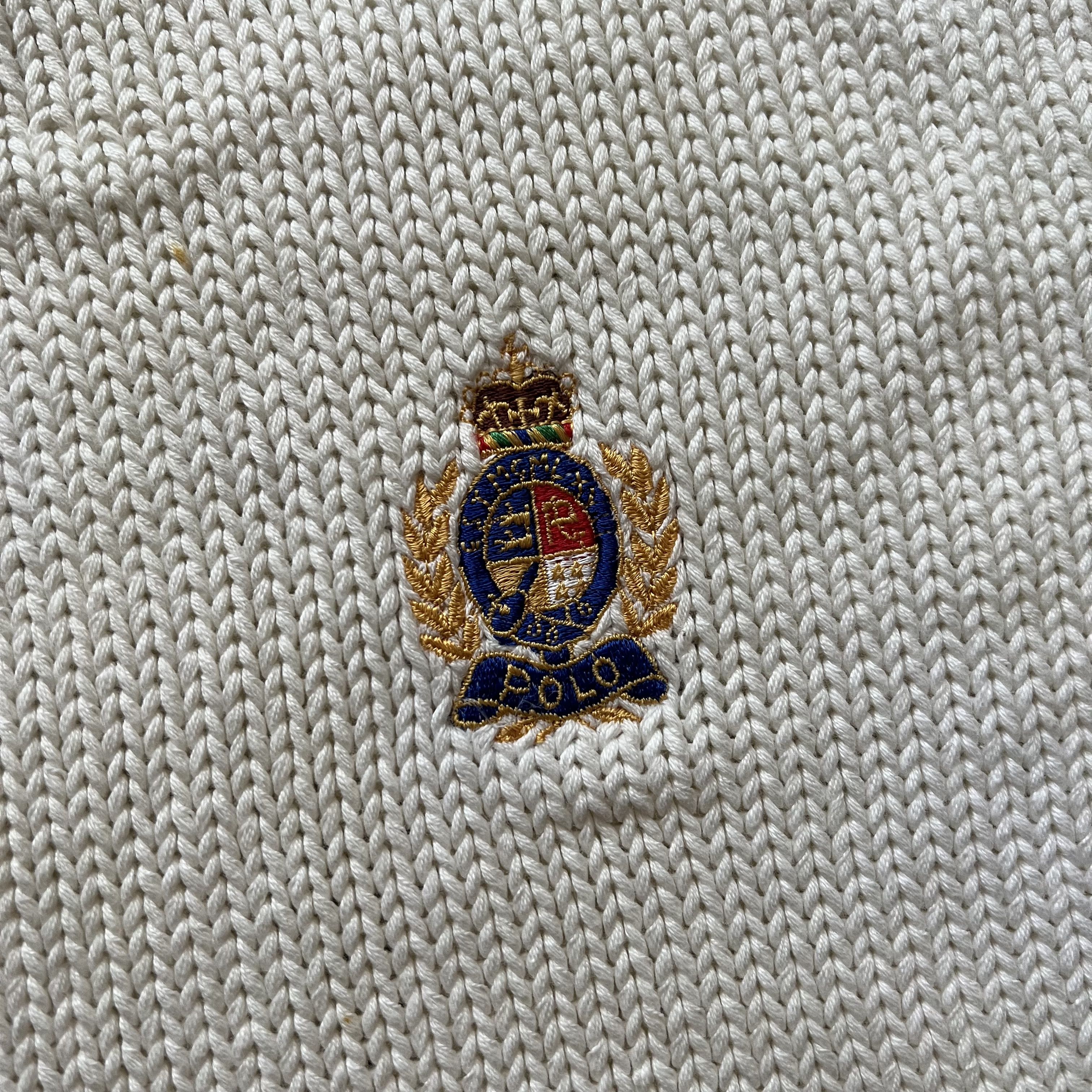 Polo Ralph Lauren Vintage 90s Polo Ralph Lauren Knitted Cardigan Logo Size L Size US L / EU 52-54 / 3 - 7 Thumbnail