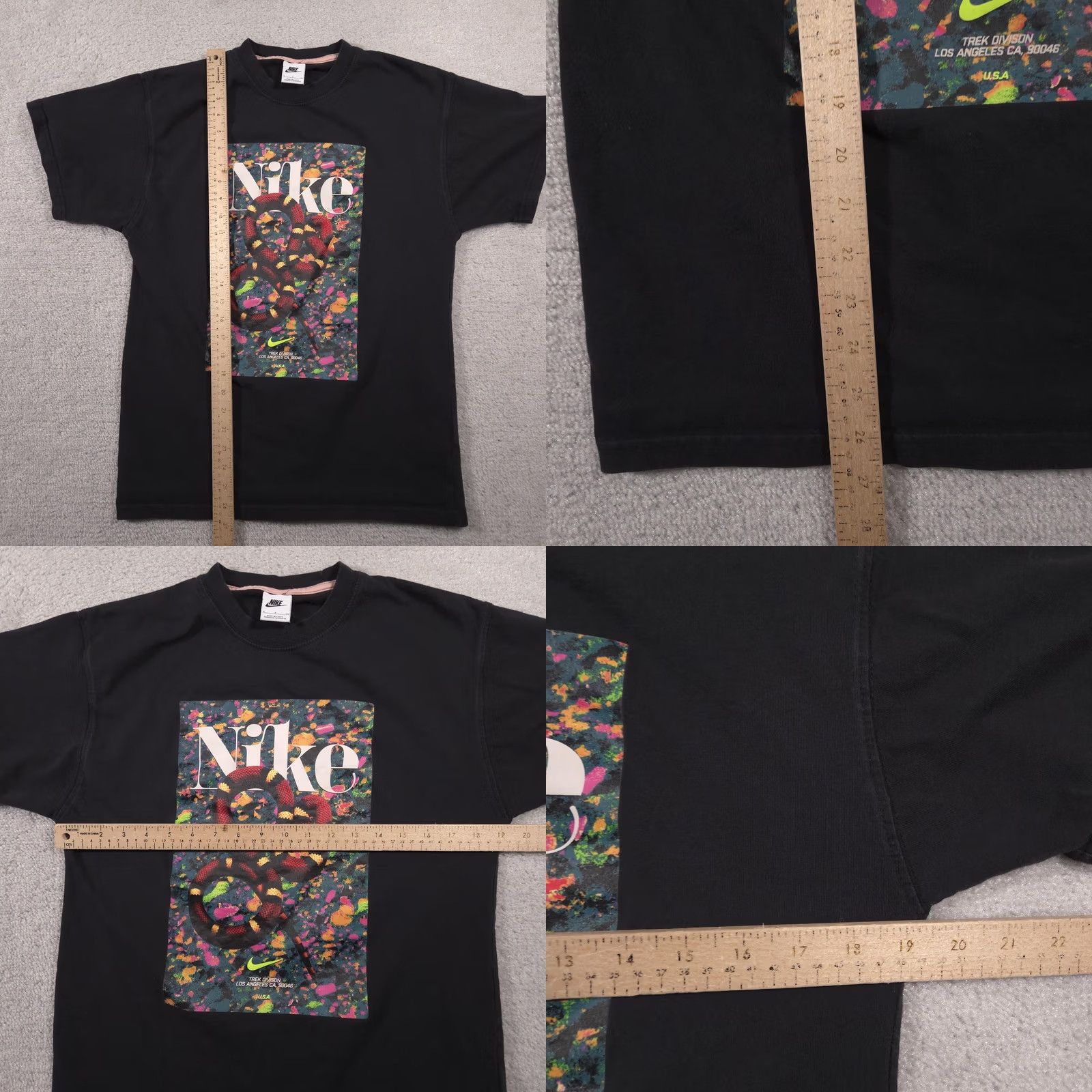 Nike Nike Shirt Mens Small Black Snake Graphic Trek Divison Los Angeles USA Swoosh Size US S / EU 44-46 / 1 - 8 Thumbnail