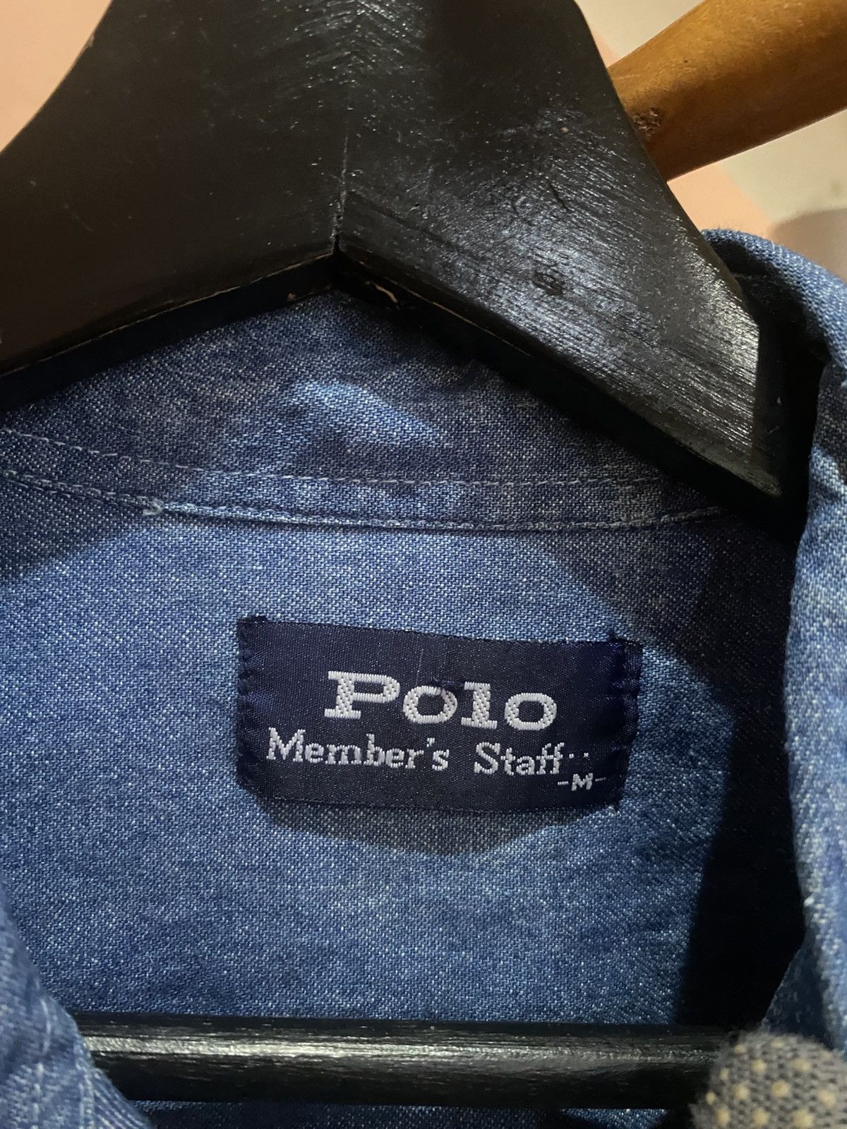 Vintage Vintage Polo Member’s Staff Denim Long Sleeve Shirt Size US M / EU 48-50 / 2 - 7 Thumbnail