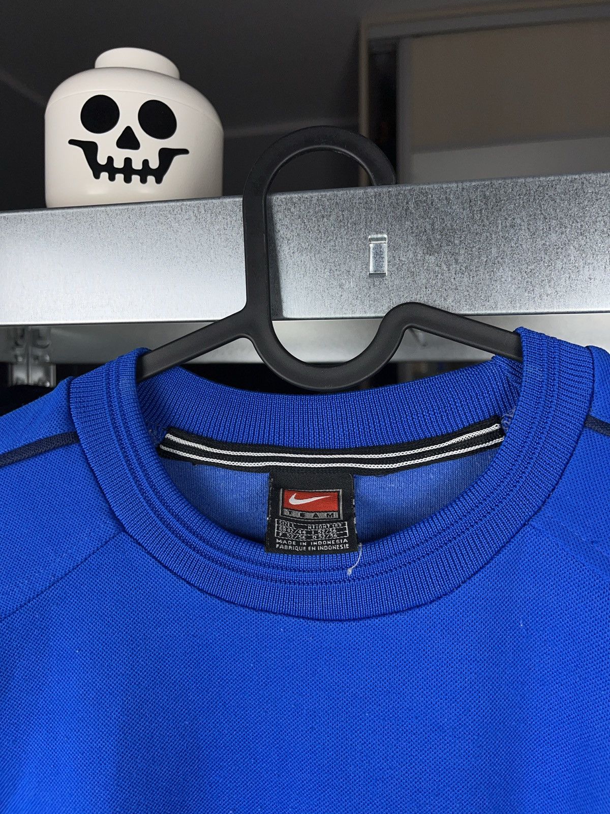Nike × Vintage Vintage Nike team 1990s royal blue small swoosh sweatshirt Size US L / EU 52-54 / 3 - 4 Thumbnail