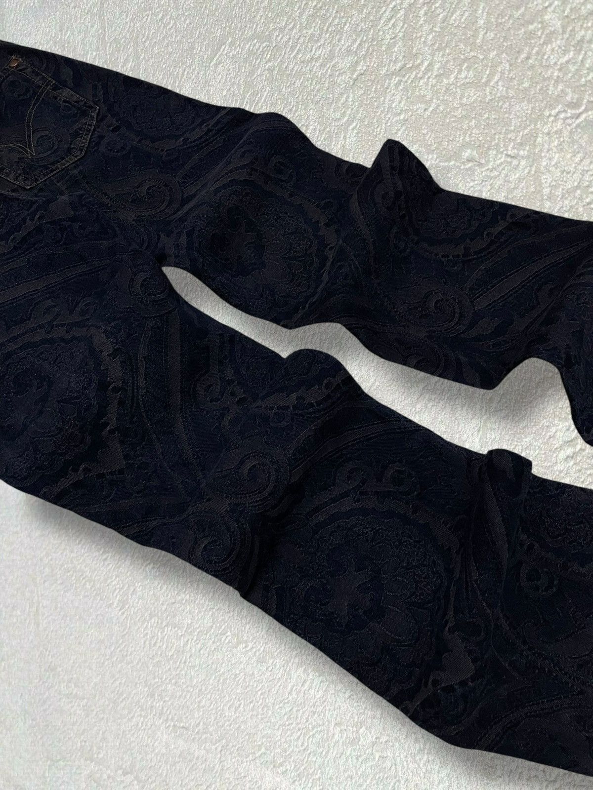 Designer × Japanese Brand × Vintage Vintage Designer DKNY Iconic Paisley Design Flared Denim Size US 30 / EU 46 - 10 Thumbnail