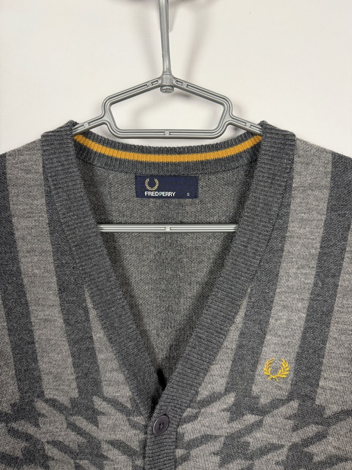 Fred Perry Men’s Fred Perry Wool Cardigan Button Up Pullover Size S Size US S / EU 44-46 / 1 - 6 Thumbnail