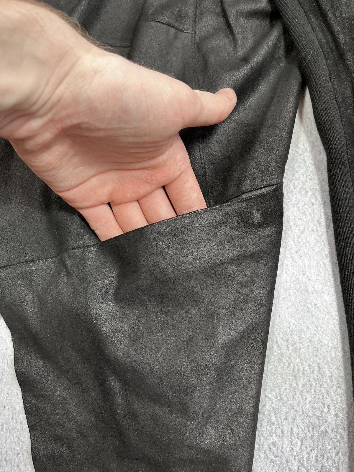 Vintage Vintage Yohji style asymmetric leather avant garde jacket Size M / US 6-8 / IT 42-44 - 8 Thumbnail
