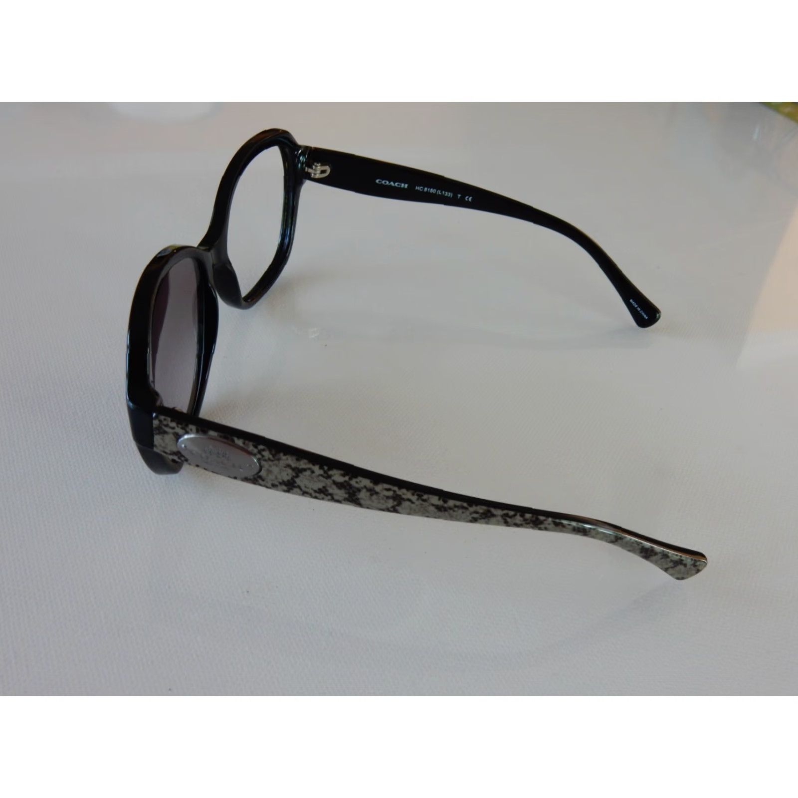 Coach VINTAGE Coach Sunglasses Women's Frames 59x16 140 Black Animal Print Fog Missing Lens Size ONE SIZE - 3 Thumbnail