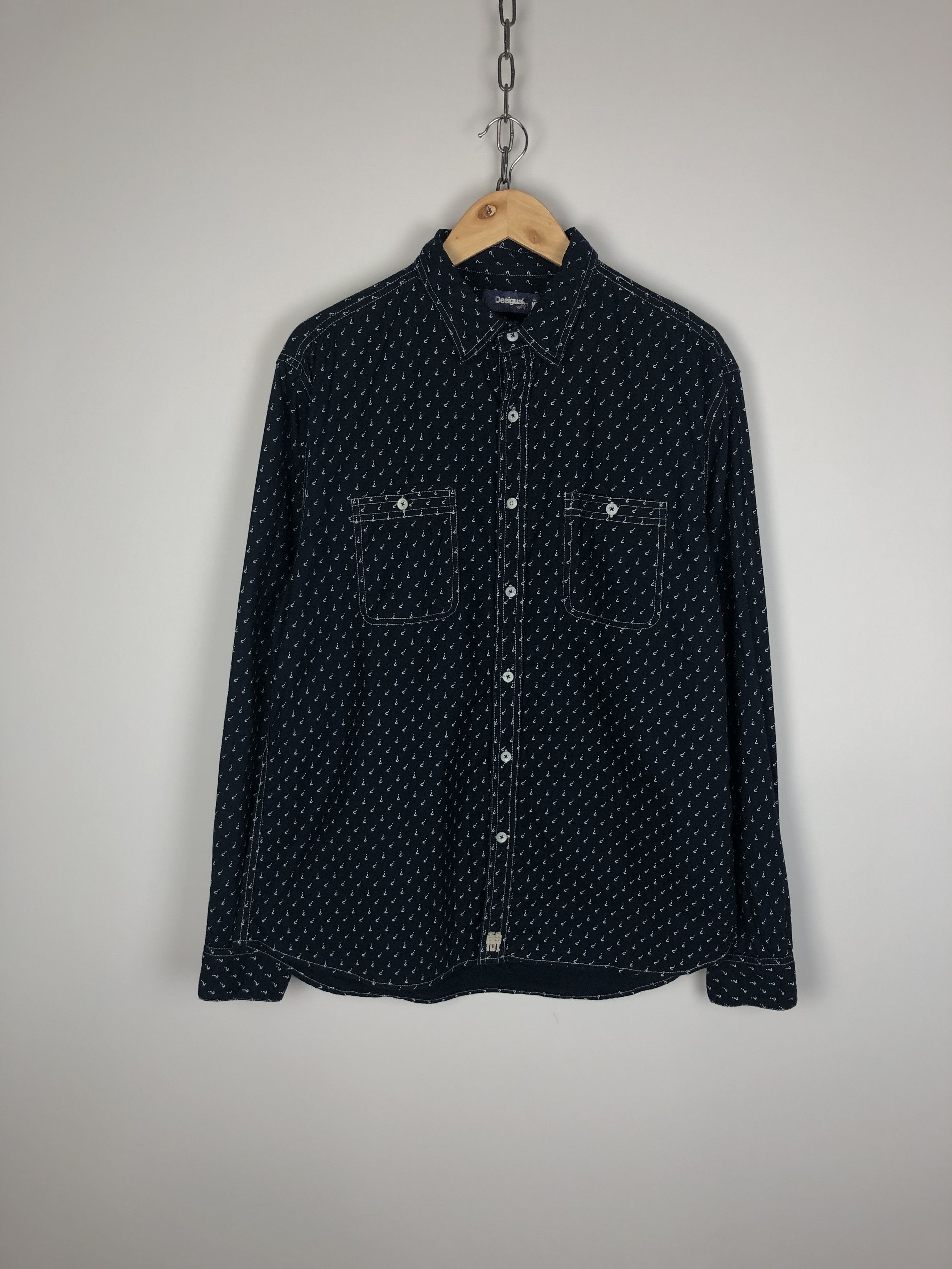 Desigual Desigual Why? Shirt Monogram Navy size XL Size US XL / EU 56 / 4 - 1 Thumbnail