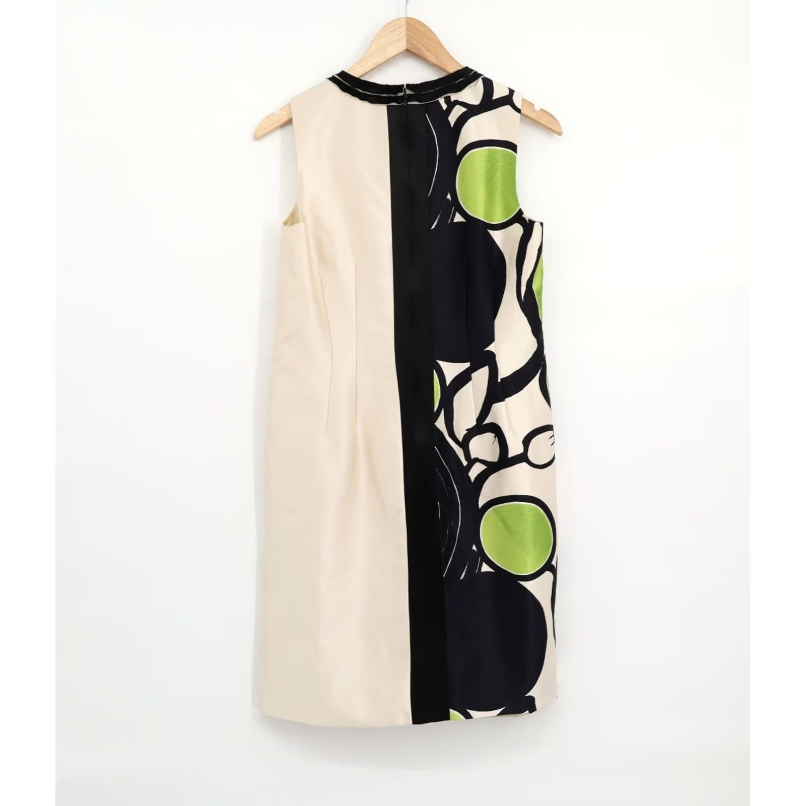 Vivienne Tam VIVIENNE Tam Women's East - West Fusion Silk Dress White/Green Sz 4 Size S / US 4 / IT 40 - 2 Thumbnail