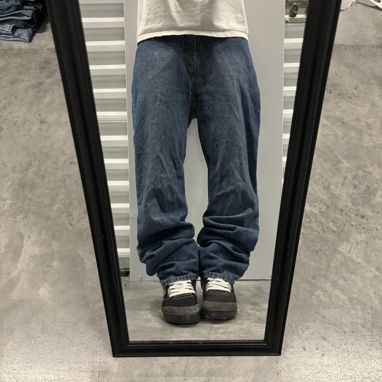Japanese Brand × Vintage Crazy Vintage Y2K/2000s Grunge Dark Wash Essential Denim Jeans! Size US 32 / EU 48 - 1 Thumbnail
