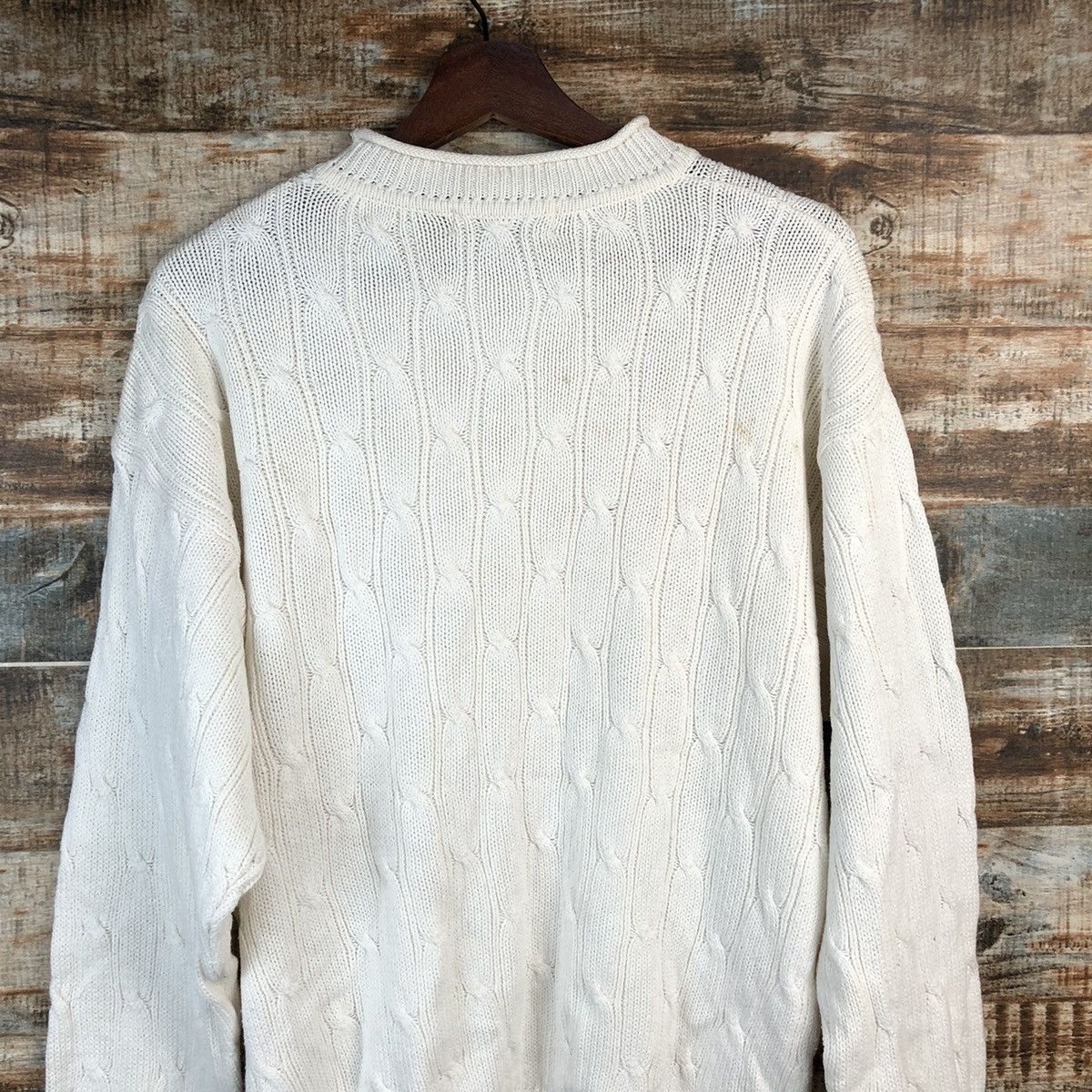 Vintage DL NPL White vintage sweatshirt Knitwear #C560 Size US L / EU 52-54 / 3 - 11 Thumbnail