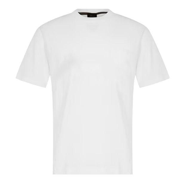 image of Brioni O1G2R1Mq0524 Cotton T-Shirt In White, Men's (Size Small)