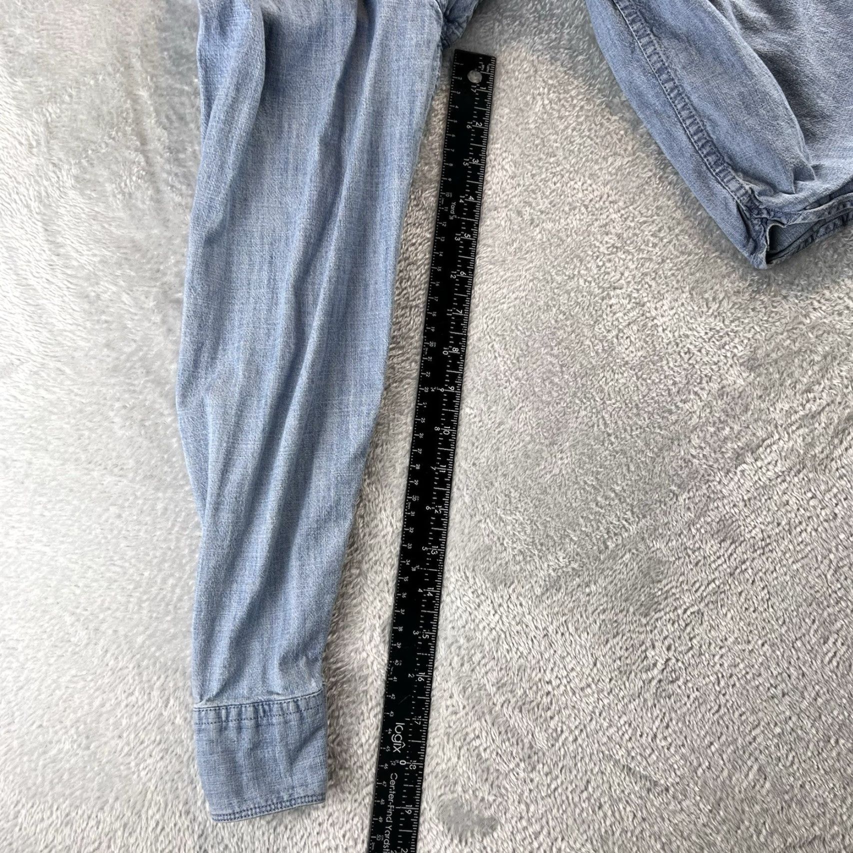 Lucky Brand VINTAGE Lucky Brand Denim Pearl Snap Western Shirt Mens XL Blue Classic Fit Y2K Size US XL / EU 56 / 4 - 5 Thumbnail