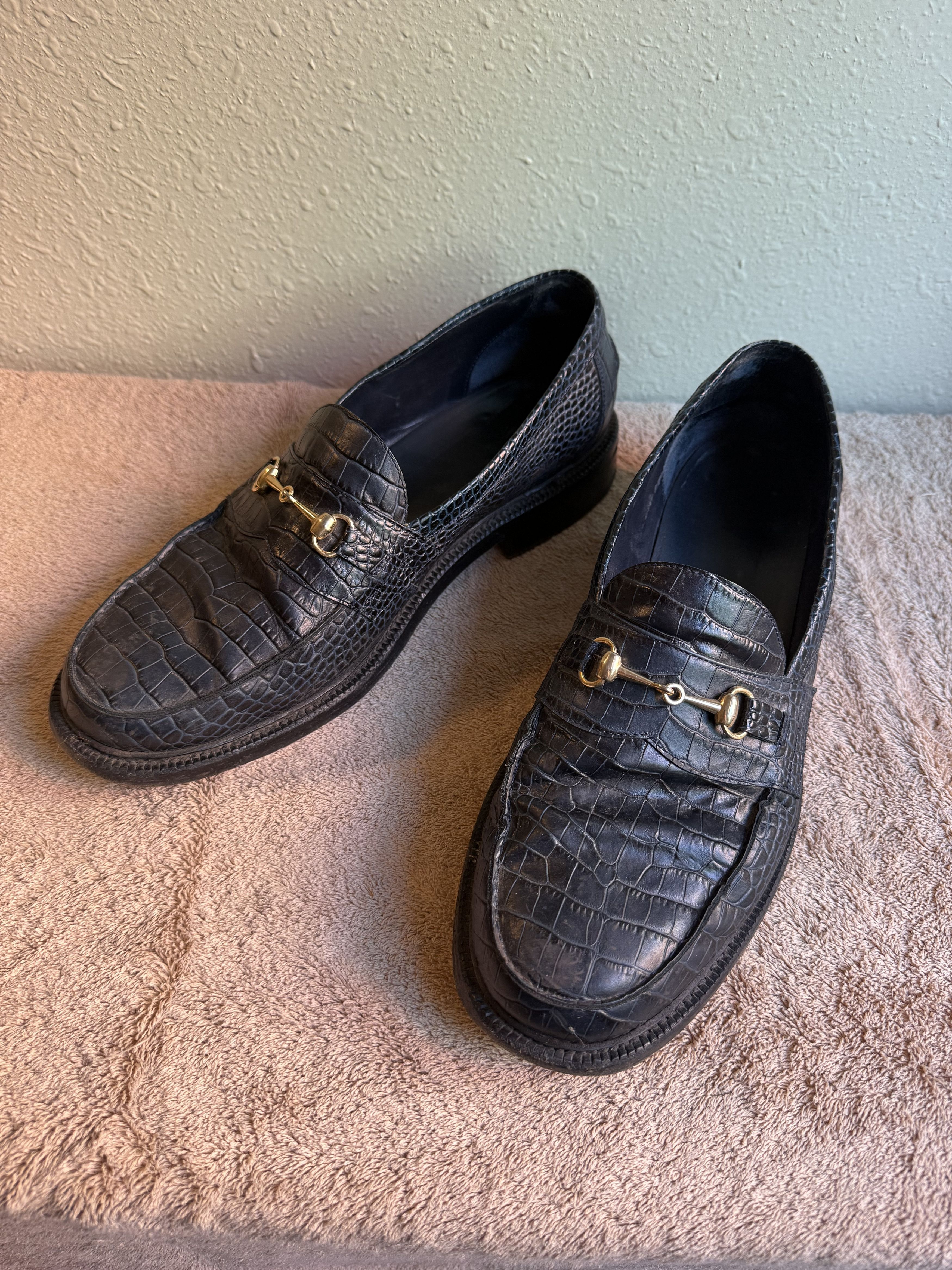 Blackstock & Weber Blackstock & Weber Horse Bit Loafer - Blue Croc Size US 12 / EU 45 - 1 Thumbnail