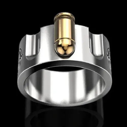 Jewelry Domineering Bullet Mens Rings🔥 Size ONE SIZE - 4 Thumbnail