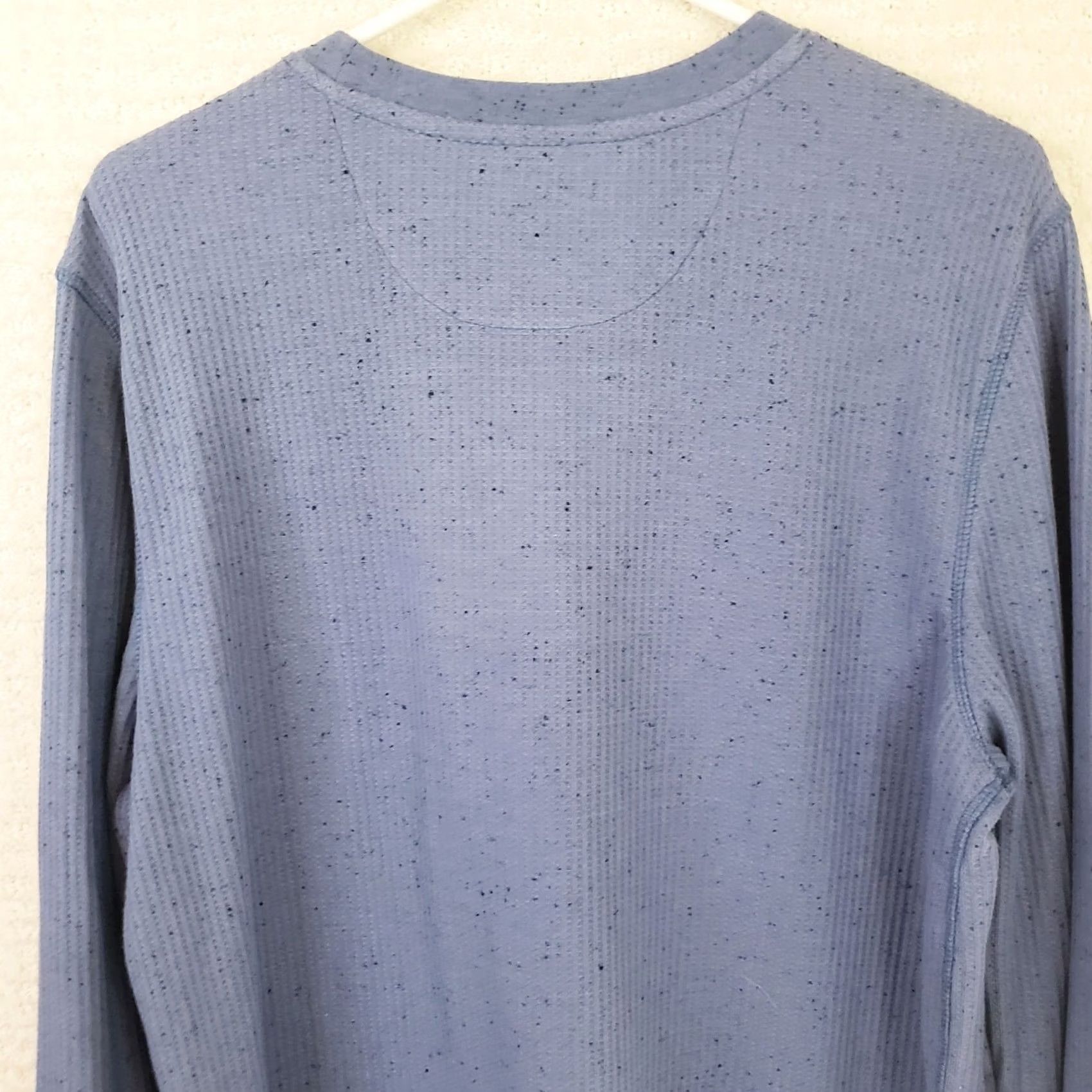 George George T Shirt Men L Heather Blue Long Sleeve Crewneck Knit Stretch Size US L / EU 52-54 / 3 - 6 Thumbnail