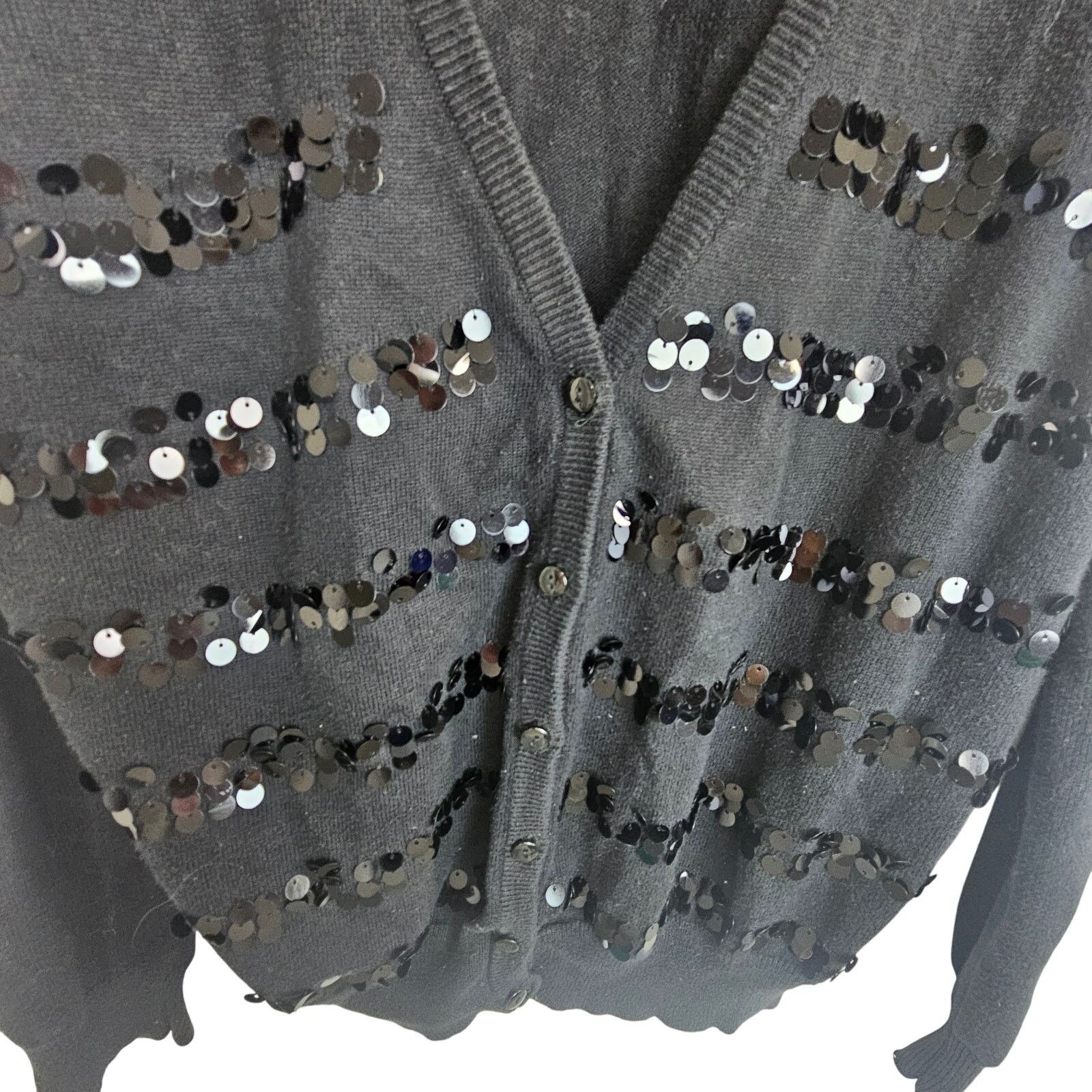 Corridor Torrid Paillette Sequin Striped Cardigan Sz 1X Whiimsigoth Size XL / US 12-14 / IT 48-50 - 4 Thumbnail