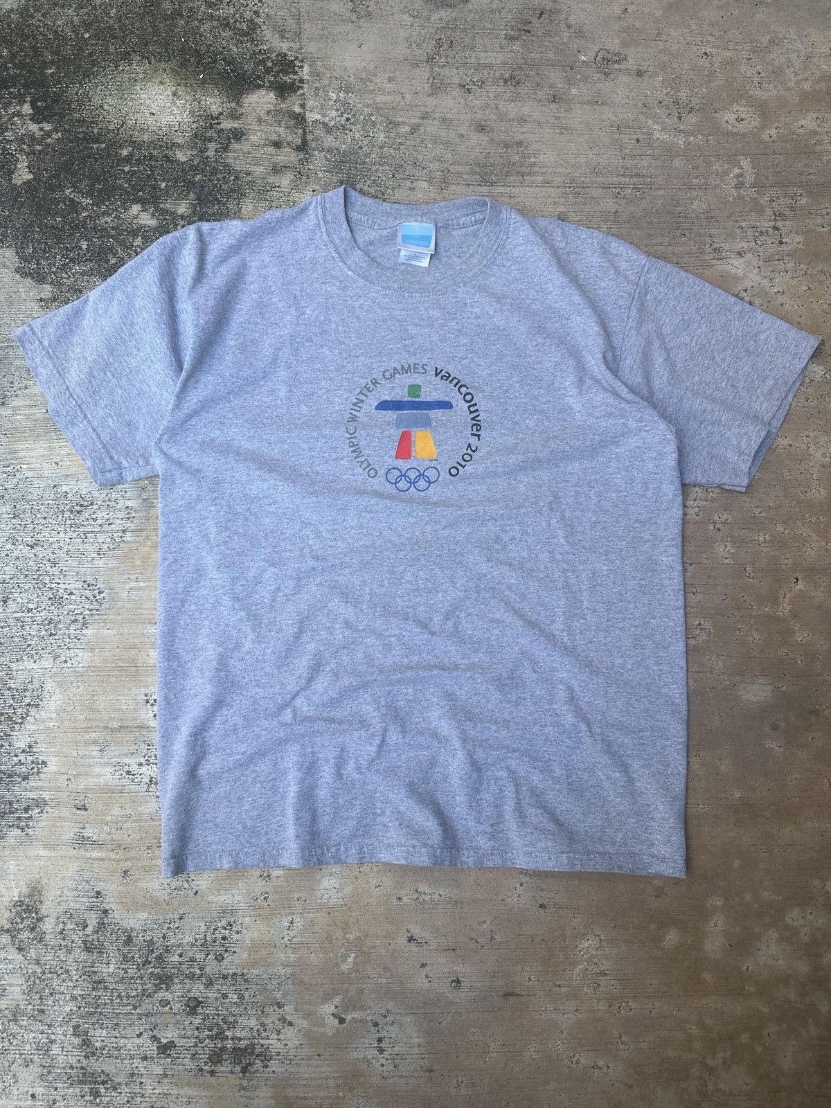 USA Olympics × Vintage Vintage 90s Gray Vancouver Olympic Winter Games Tshirt Large Size US L / EU 52-54 / 3 - 1 Thumbnail