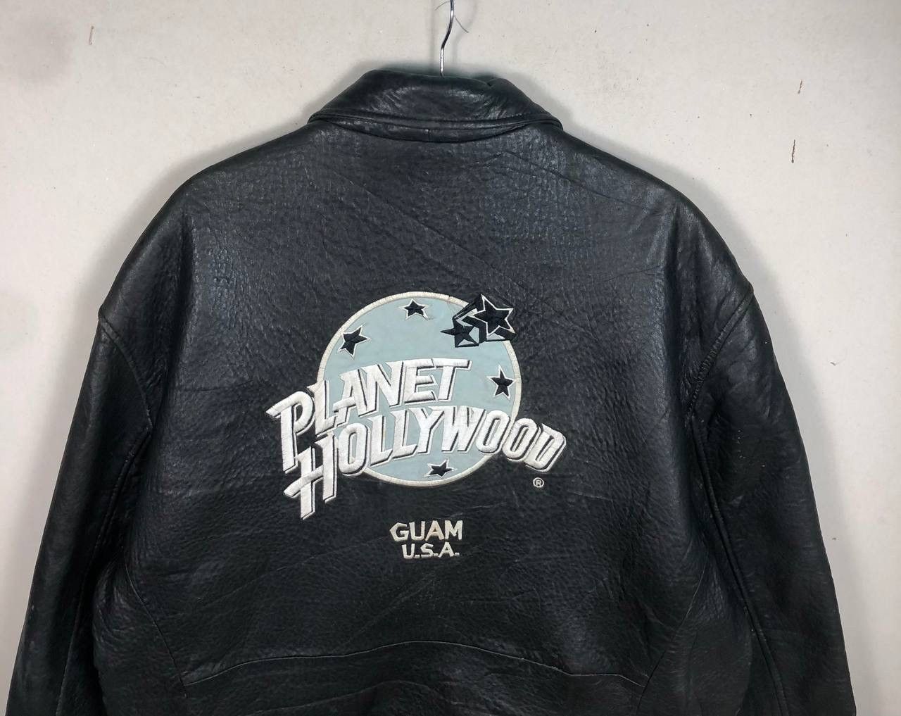 Planet Hollywood Vintage 90s Planet Hollywood Guam USA Leather Jacket Size US XL / EU 56 / 4 - 4 Thumbnail