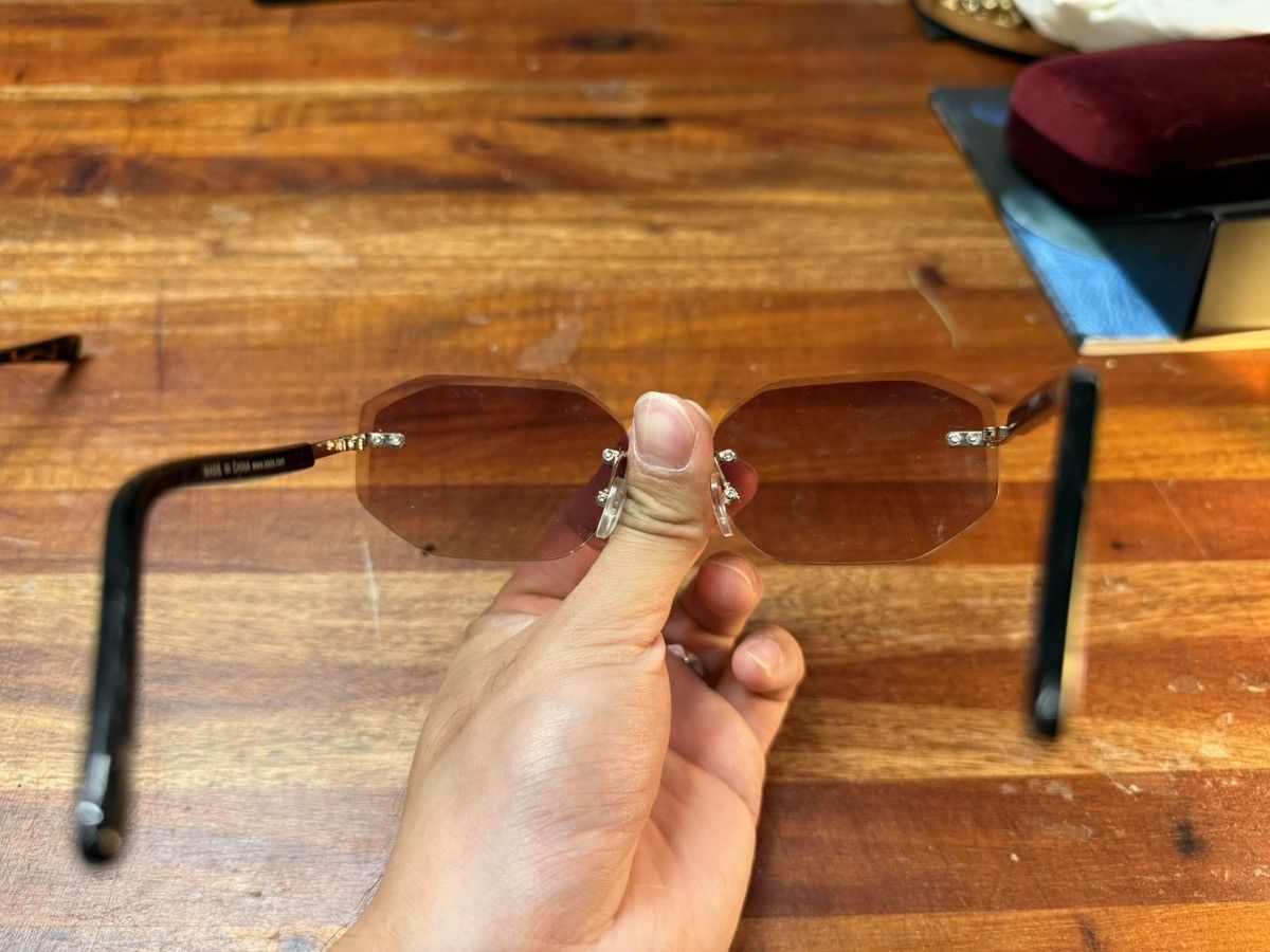 Asos Chic Geometric Rimless Sunglasses – Gradient Rose Lenses Size ONE SIZE - 4 Thumbnail