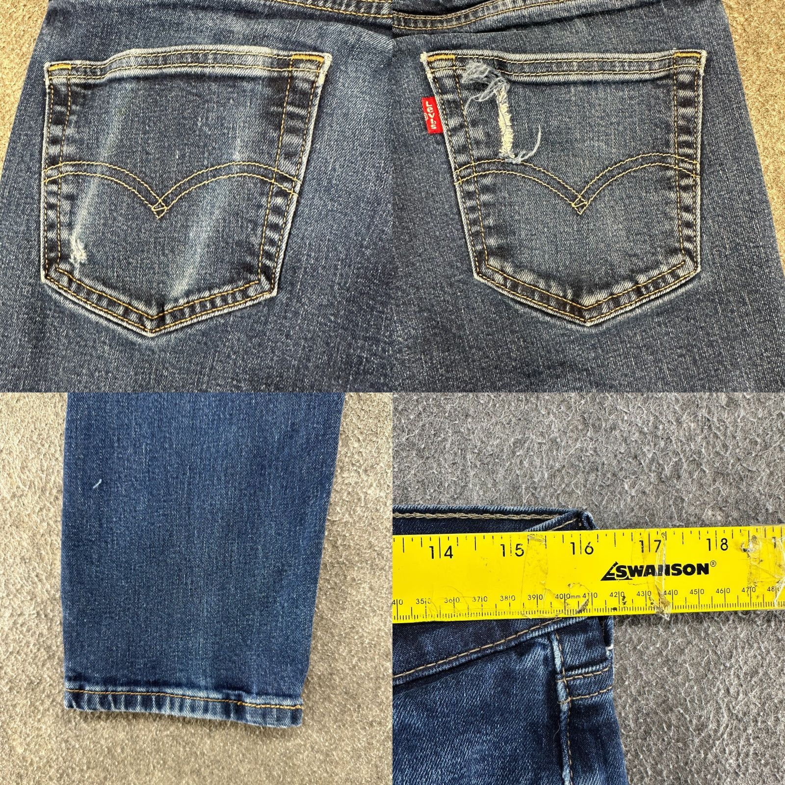 Levi's Levi's 511 Jeans Mens 32x32 Blue Skinny Fit Dark Wash Stretch Denim Regular Inseam 32 Mens Jeans Size US 32 / EU 48 - 9 Thumbnail