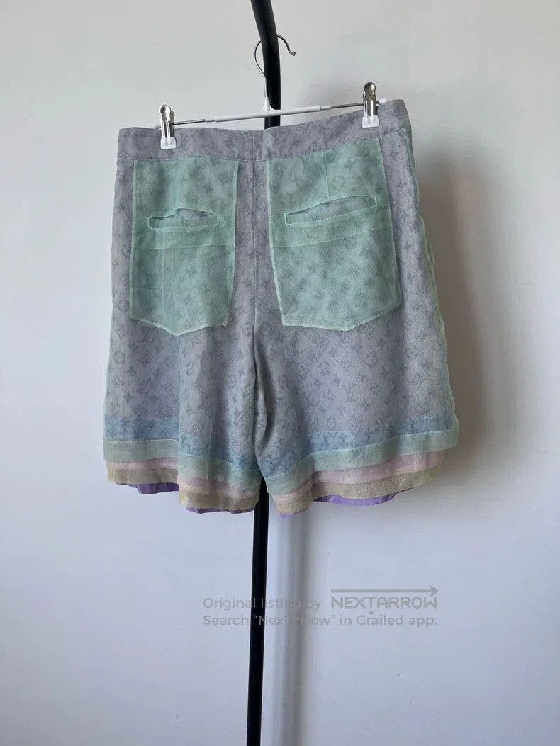 Louis Vuitton LOUIS VUITTON Logo Silk Casual Shorts. Size US 38 / EU 54 - 2 Thumbnail