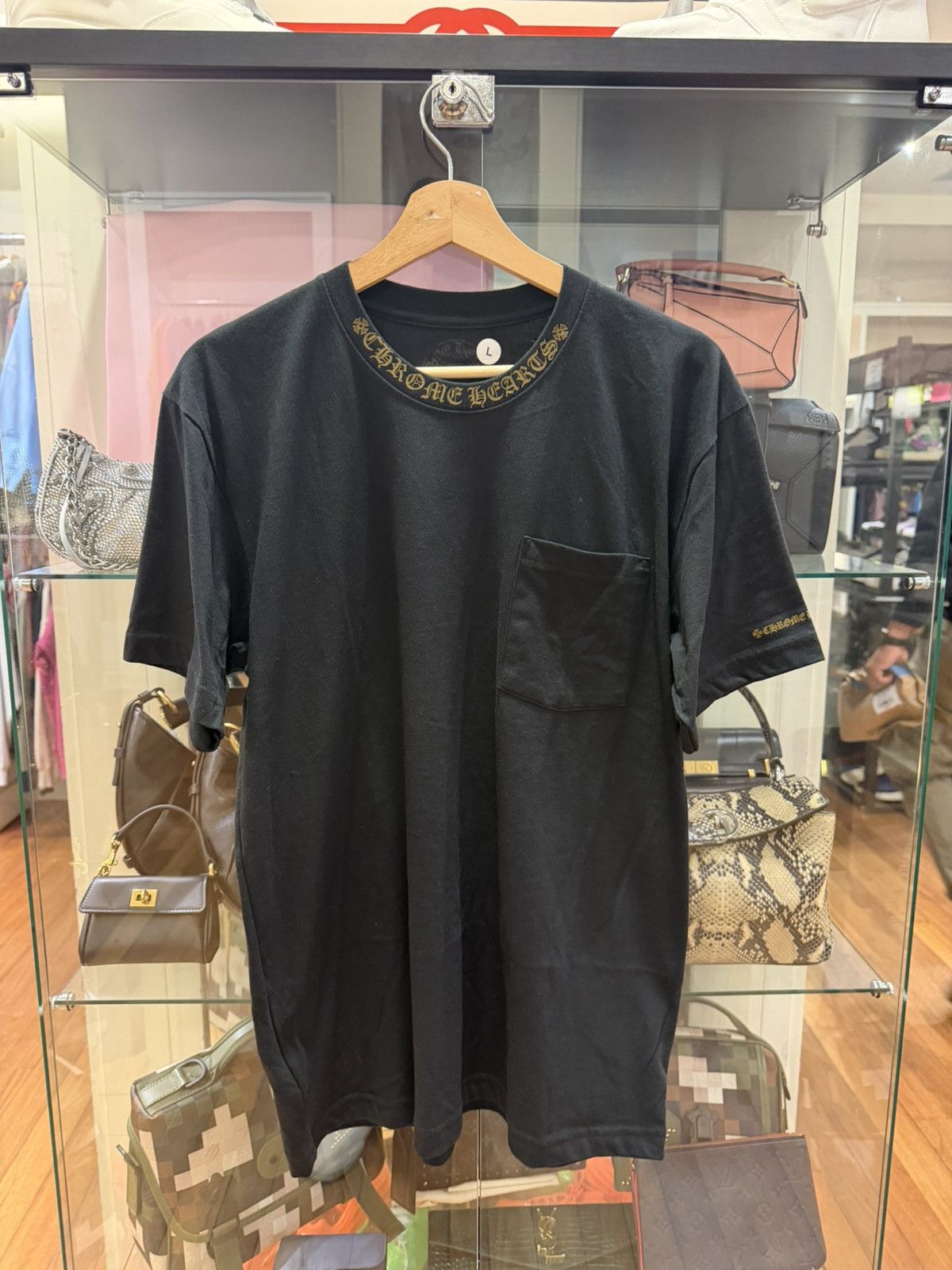 Chrome Hearts Chrome Hearts Olive Neck Print Tee - Black Size US L / EU 52-54 / 3 - 1 Thumbnail