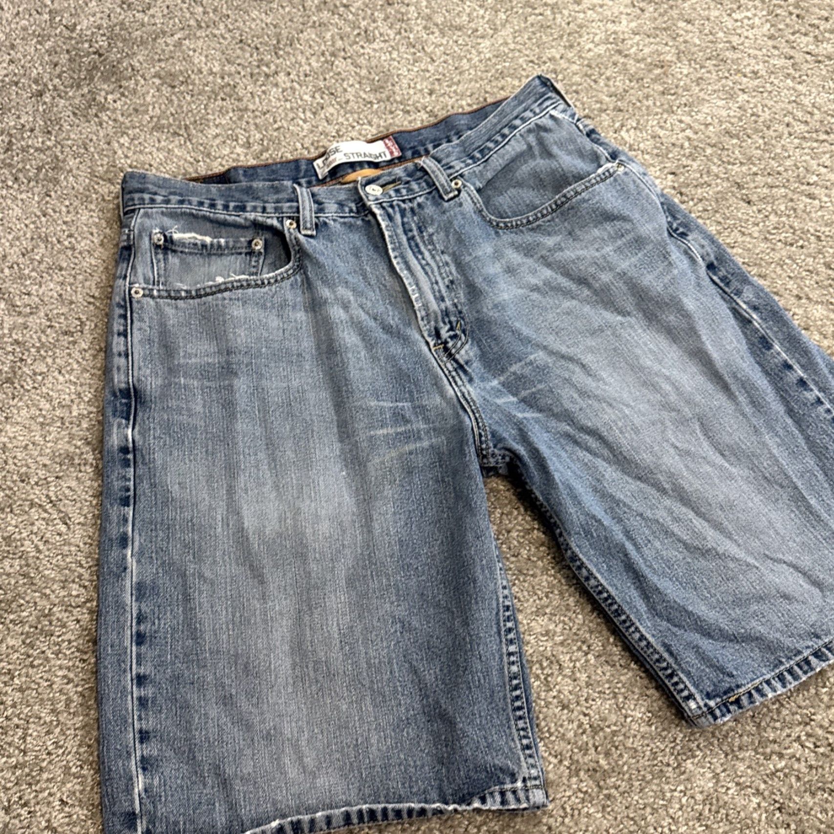 Levi's VINTAGE Levi’s 569 Bermuda Denim Blue Jean Shorts 33” Men Regular Loose Straight Blue 90s? (Note: avoid adding unknown decade) Size US 33 - 3 Thumbnail