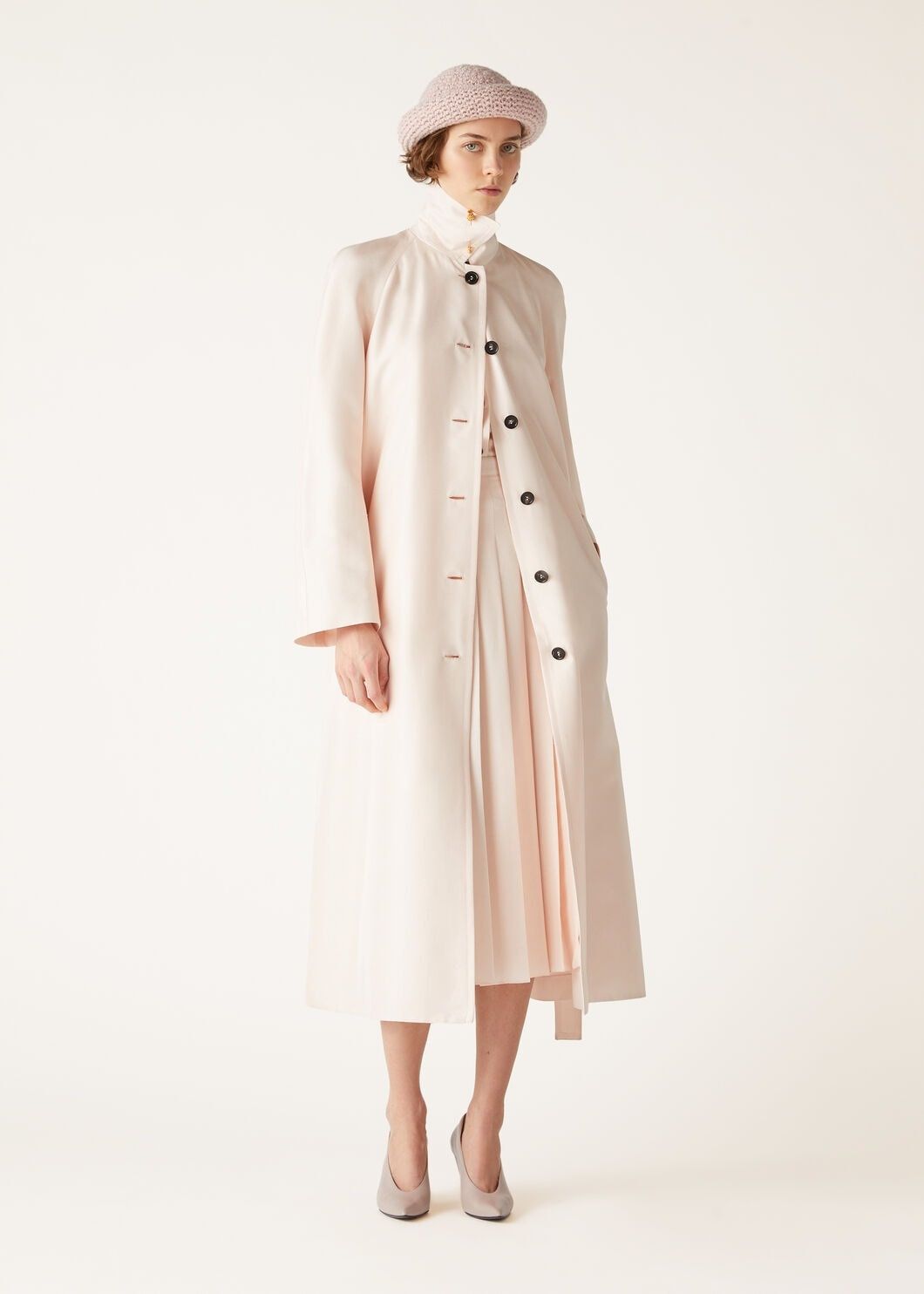 Loro Piana o1srvl11e0825 FAO6925 Romy Midi Skirt in Light Pink Size 26" / US 2 / IT 38 - 2 Thumbnail
