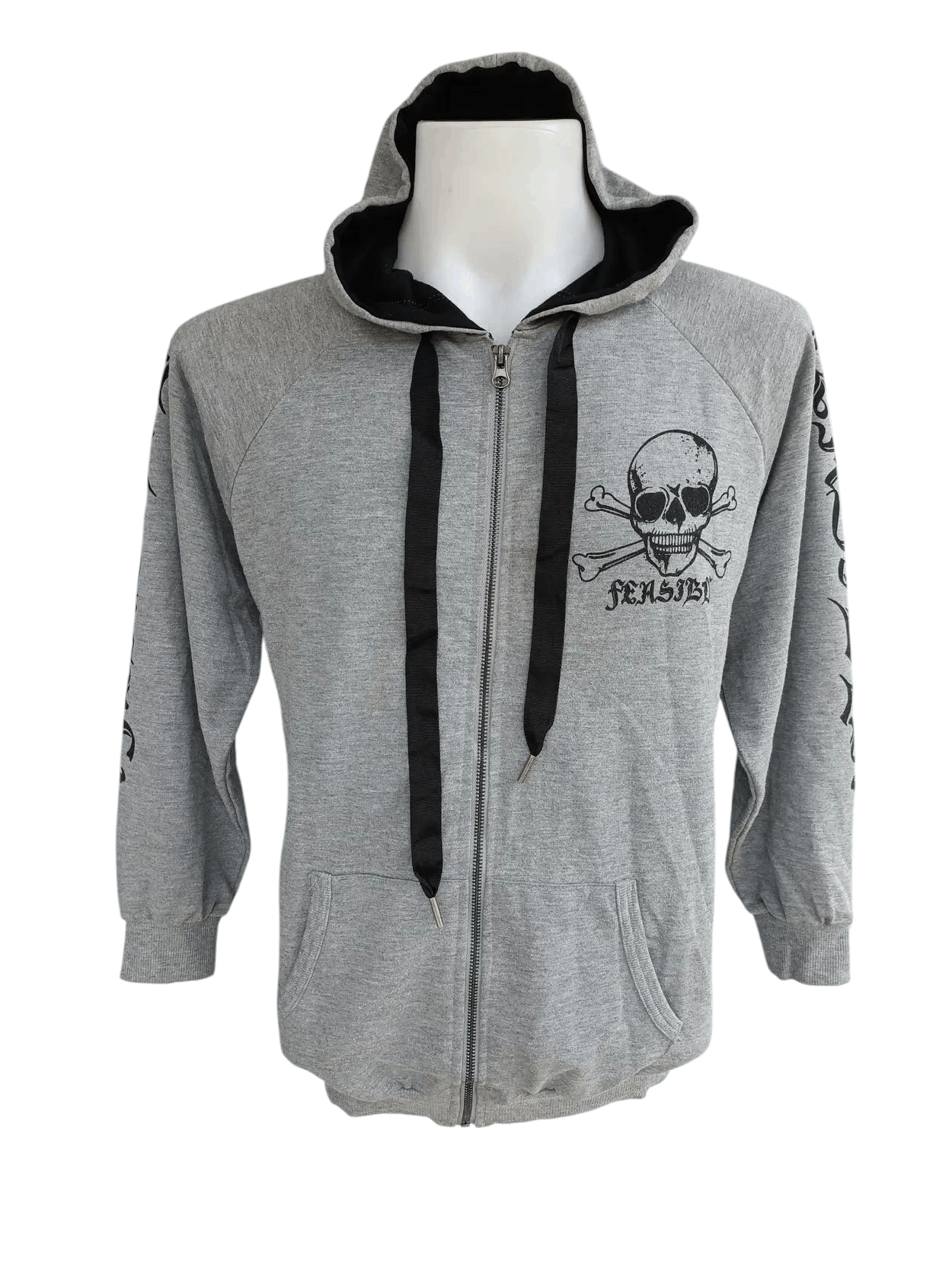 Japanese Brand Dig Deep Black Label Skull Printed Full Zipped Hoodie SW006 Size US L / EU 52-54 / 3 - 2 Thumbnail