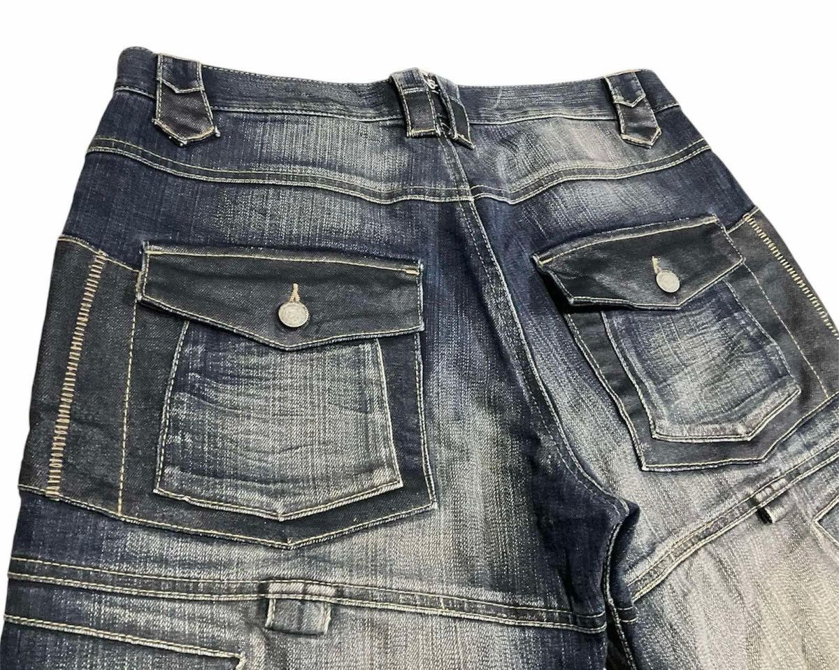 If Six Was Nine × Le Grande Bleu (L.G.B.) × PPFM 🔥Sick Y2K PPFM Panelled Layer Leather Denim Zipper Size US 33 - 12 Thumbnail