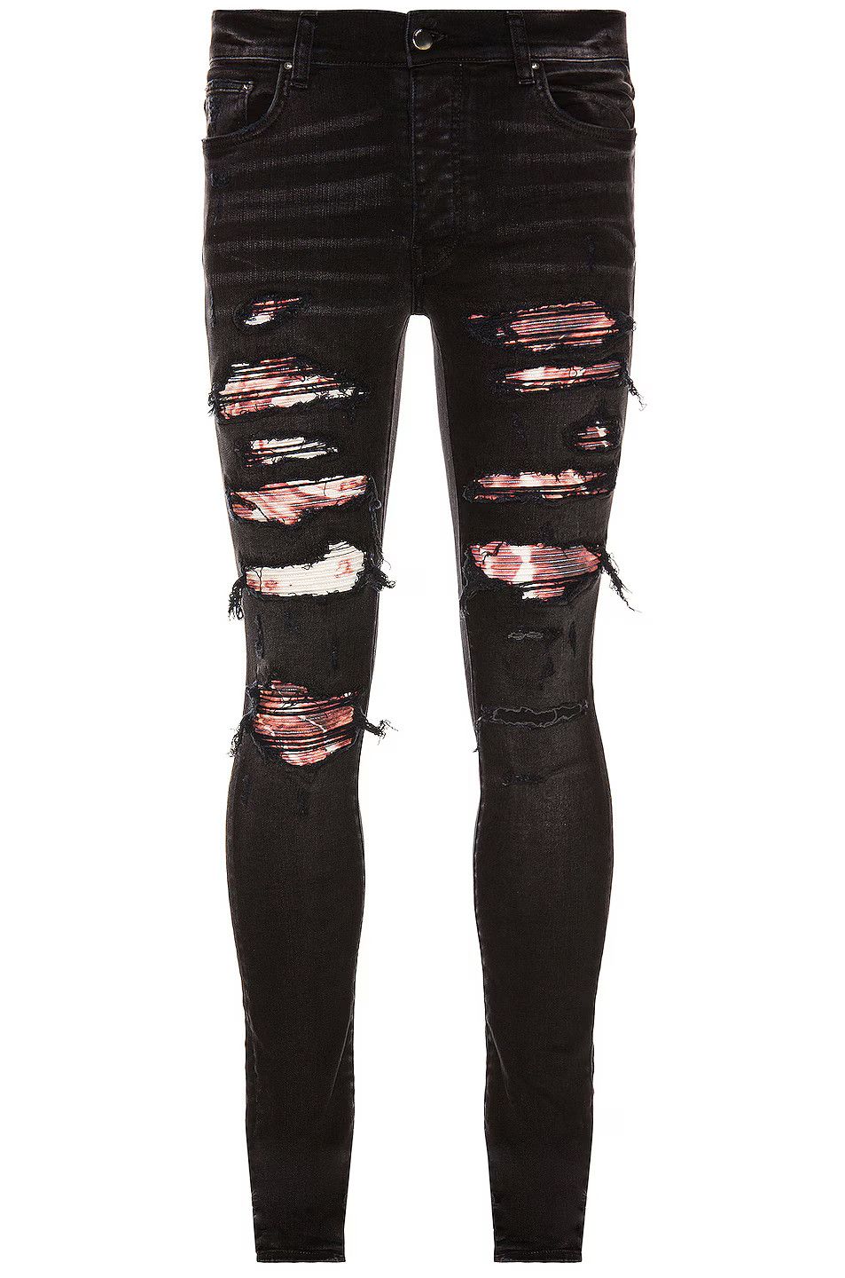 Amiri o1w1db10525 Tie Dye Bandana Thrasher Jeans in Black Size US 29 - 1 Thumbnail