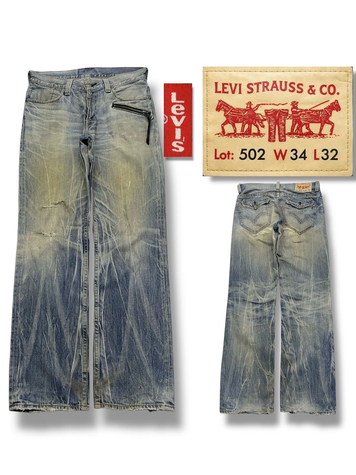 Levi's Vintage 00s Levi’s 502 Y2K Japanese Market Denim - W35 Size US 35 - 1 Thumbnail