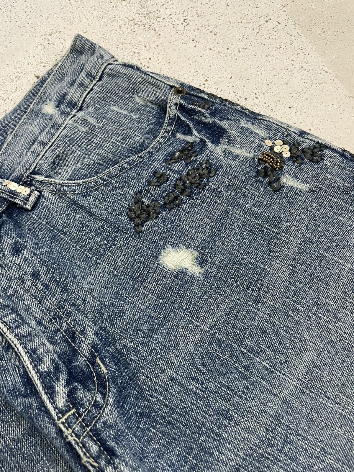 Designer Doll Jeans Creative Custom Soft Style Unisex Size US 30 / EU 46 - 12 Thumbnail