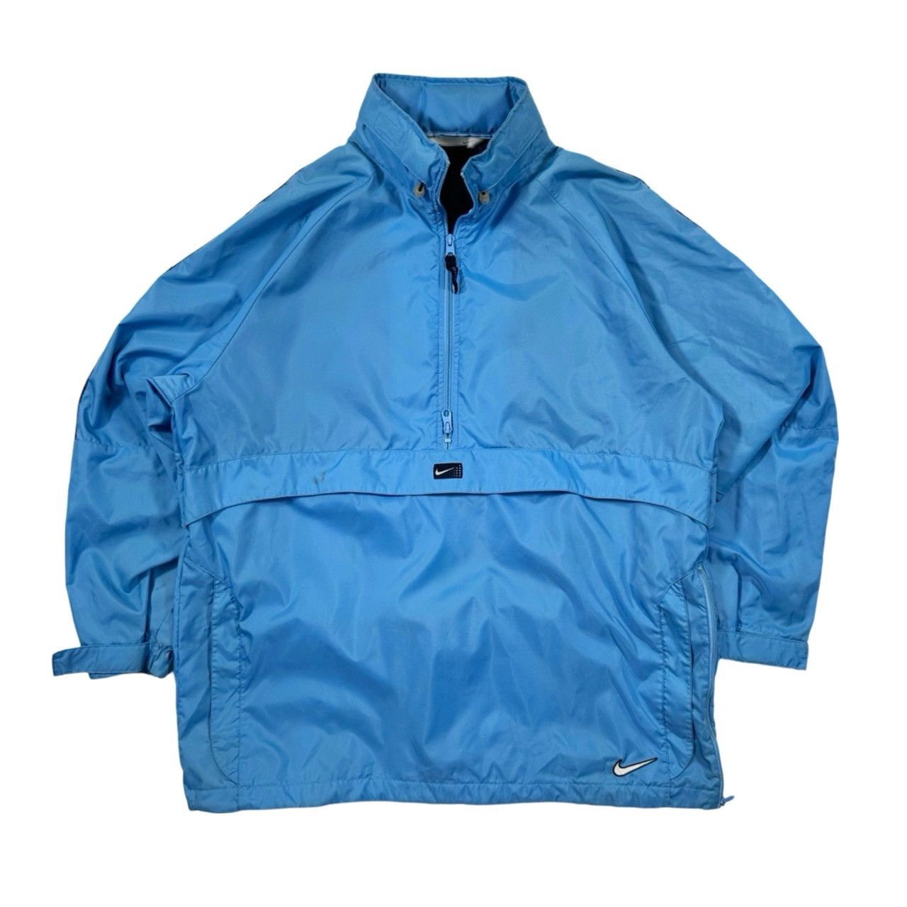 Vintage Vintage 00s Grey Tag Nike Blue Kangaroo Pouch Pullover Size US L / EU 52-54 / 3 - 1 Thumbnail