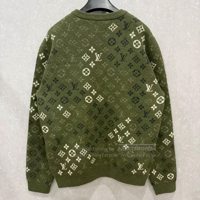 Louis Vuitton Louis Vuitton Monogram green full-print gradient wool swea Size US XXL / EU 58 / 5 - 2 Thumbnail