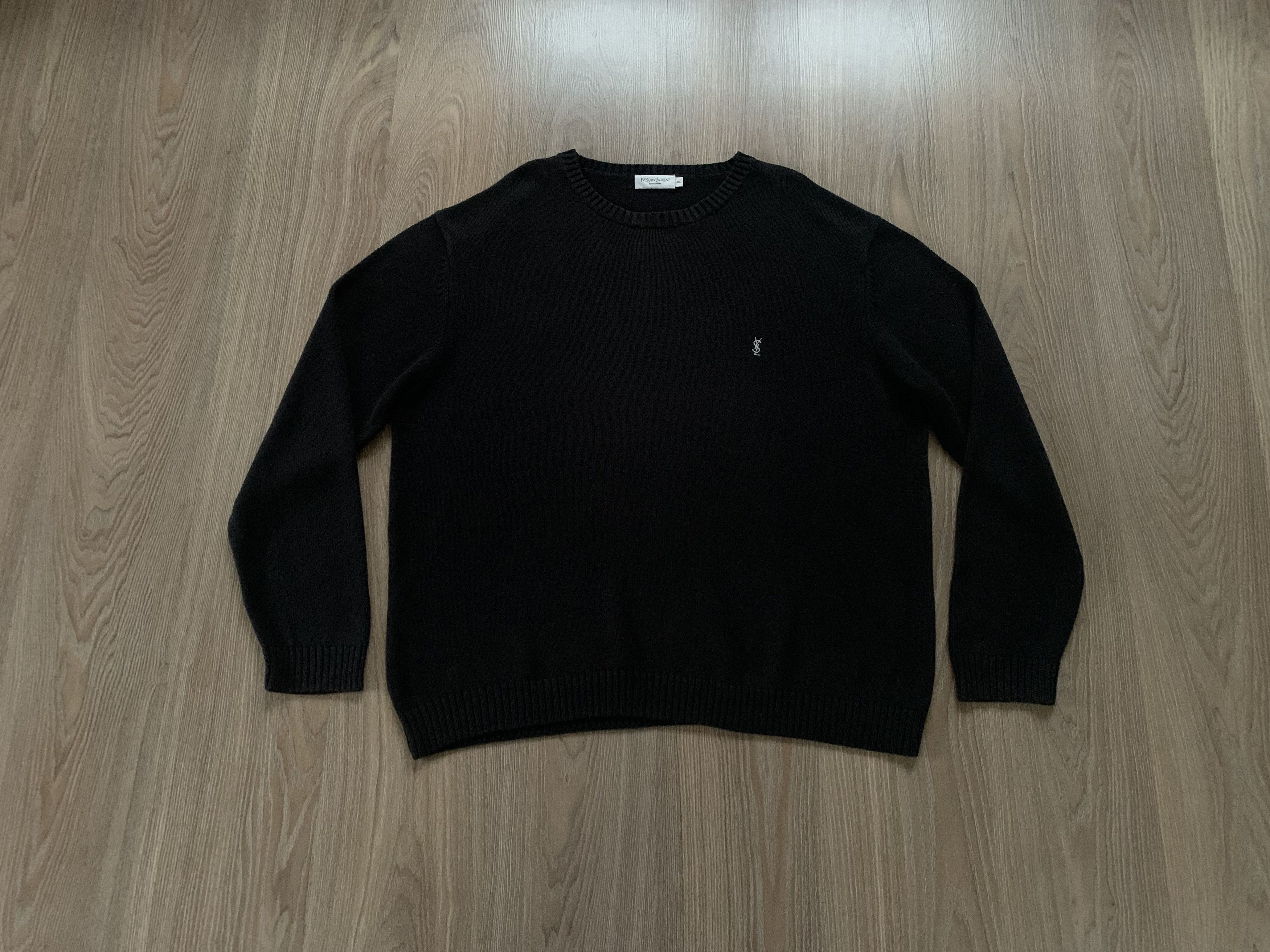 Yves Saint Laurent Vintage Yves Saint Laurent YSL Black Sweater Knit Jumper Size US XXL / EU 58 / 5 - 10 Thumbnail