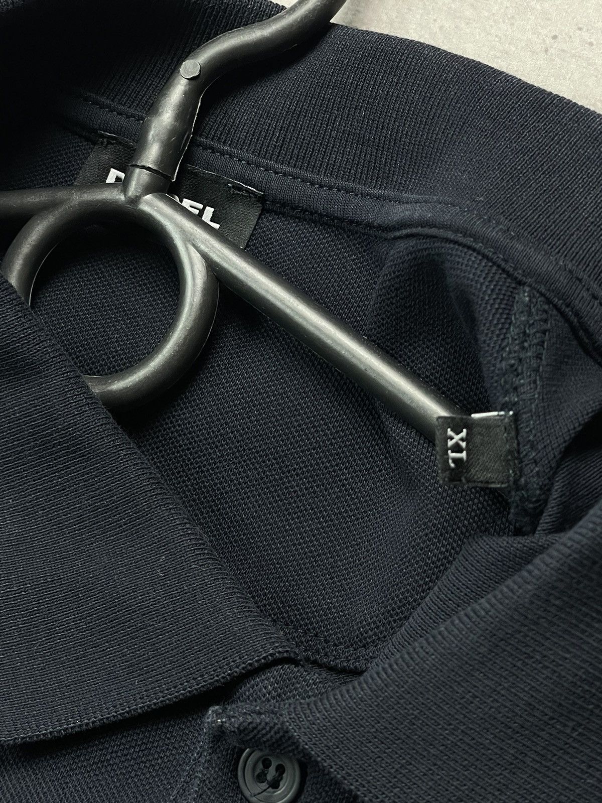 Diesel × Vintage Vintage Diesel Logo Black Longsleeve Polo Shirt Size US XL / EU 56 / 4 - 9 Thumbnail