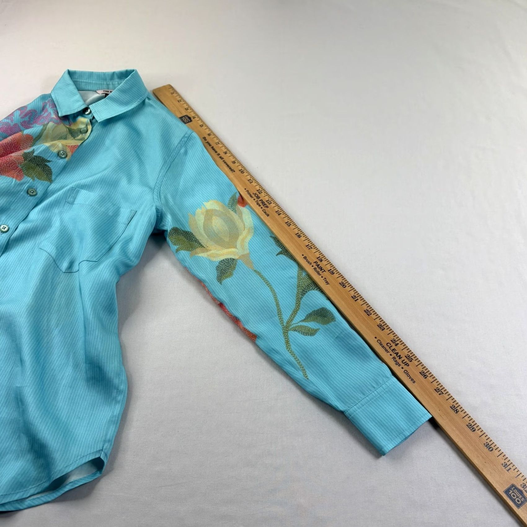 Kith Kit Shirt Womens XS Blue Floral Button-Up Long Sleeve Tencel Size XS / US 0-2 / IT 36-38 - 6 Thumbnail