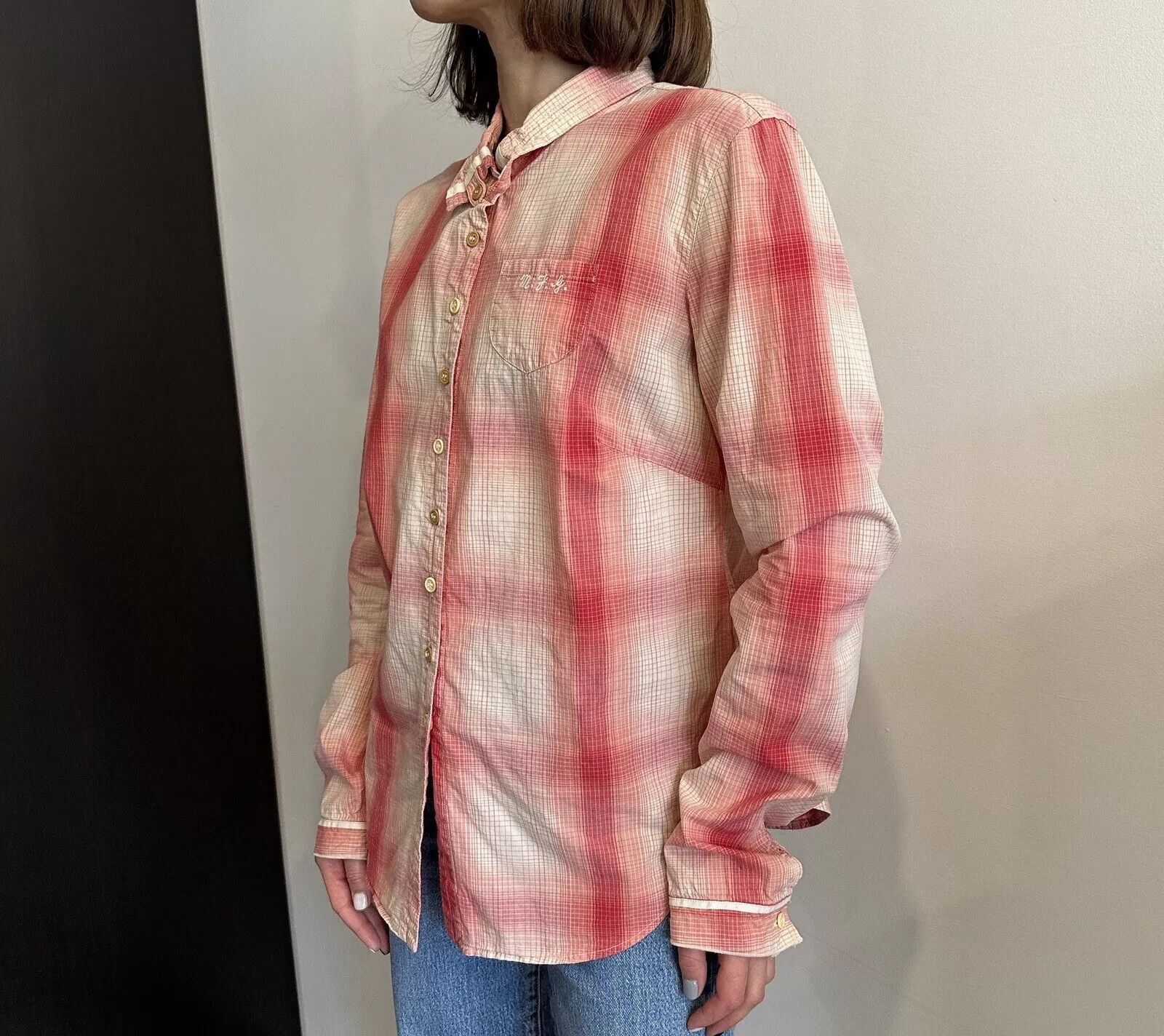 Marithe + Francois Girbaud Le Jeans Marithe Francois Girbaud Check Womens Shirt Button Size M / US 6-8 / IT 42-44 - 2 Thumbnail