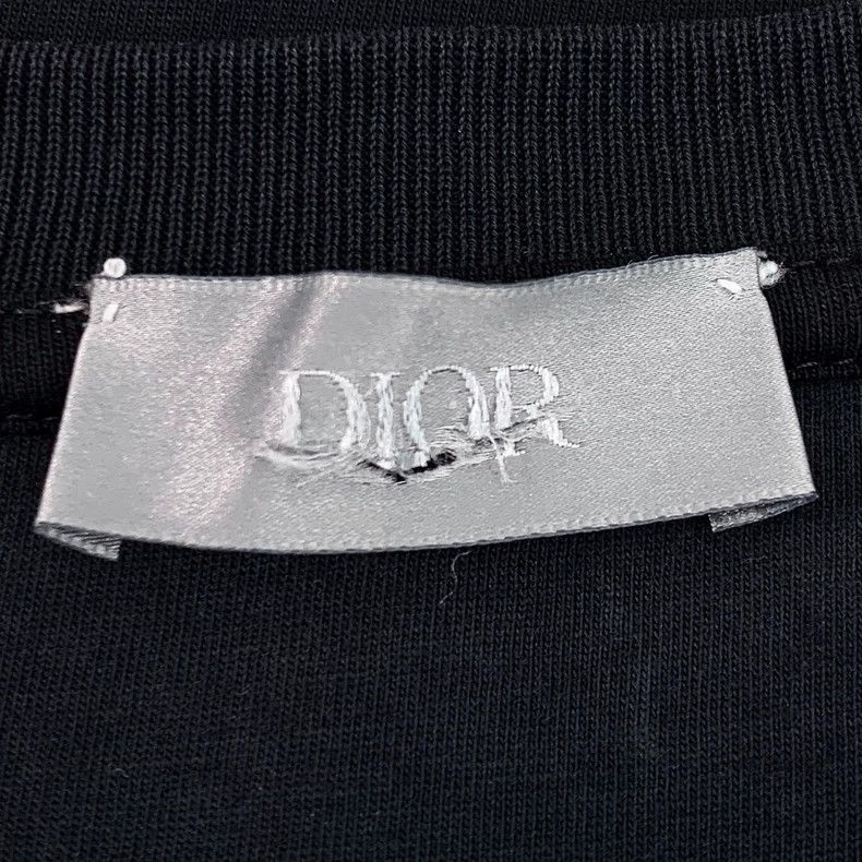 Dior Dior Black pattern embroidered round-neck cotton short-slee Size US XS / EU 42 / 0 - 5 Thumbnail
