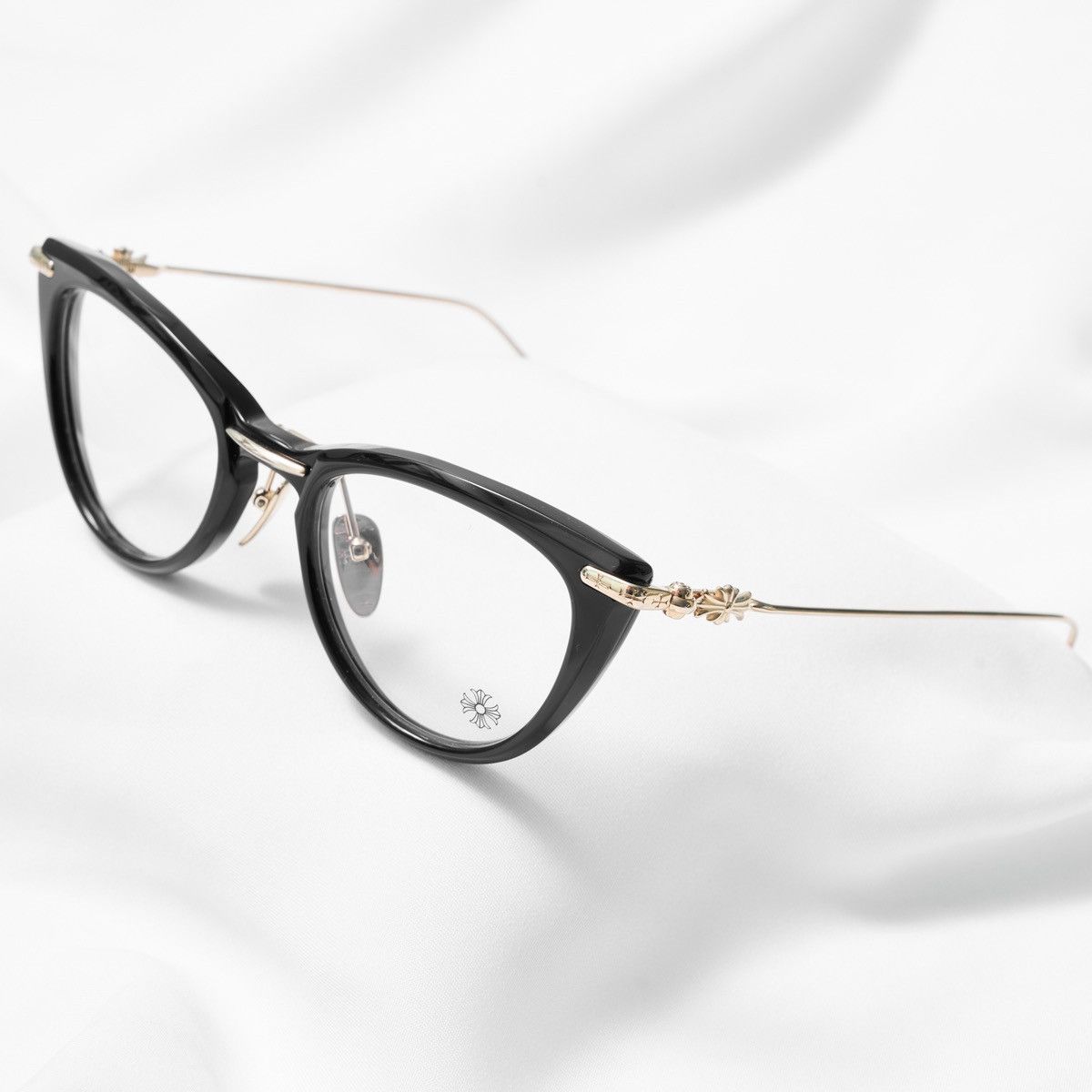 Chrome Hearts CHROME HEARTS NEW LOVER BLACK/GOLD PLATED GLASSES Size ONE SIZE - 2 Thumbnail