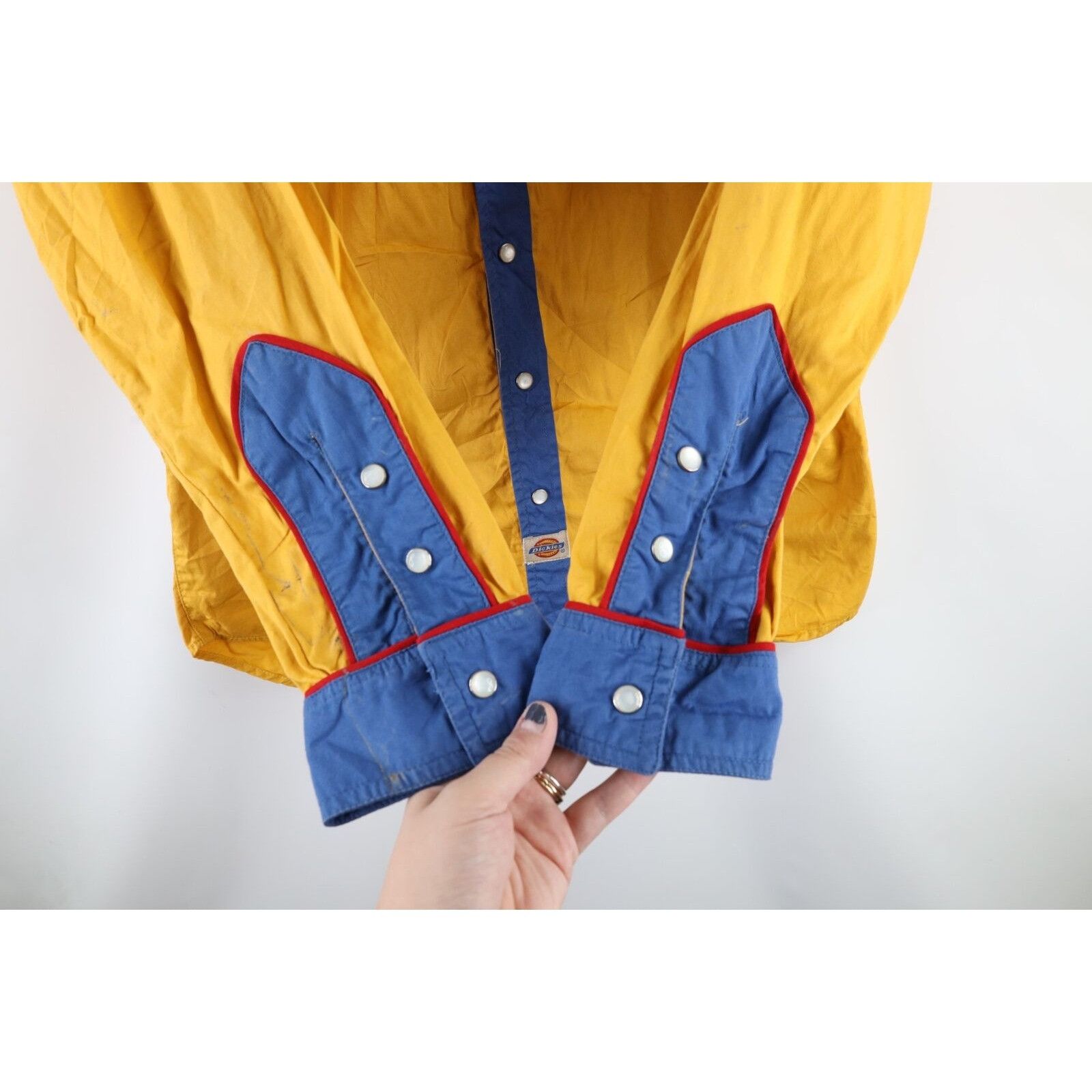 Dickies × Vintage Vintage Dickies Distressed Western Pearl Snap Button Shirt Size US M / EU 48-50 / 2 - 5 Thumbnail