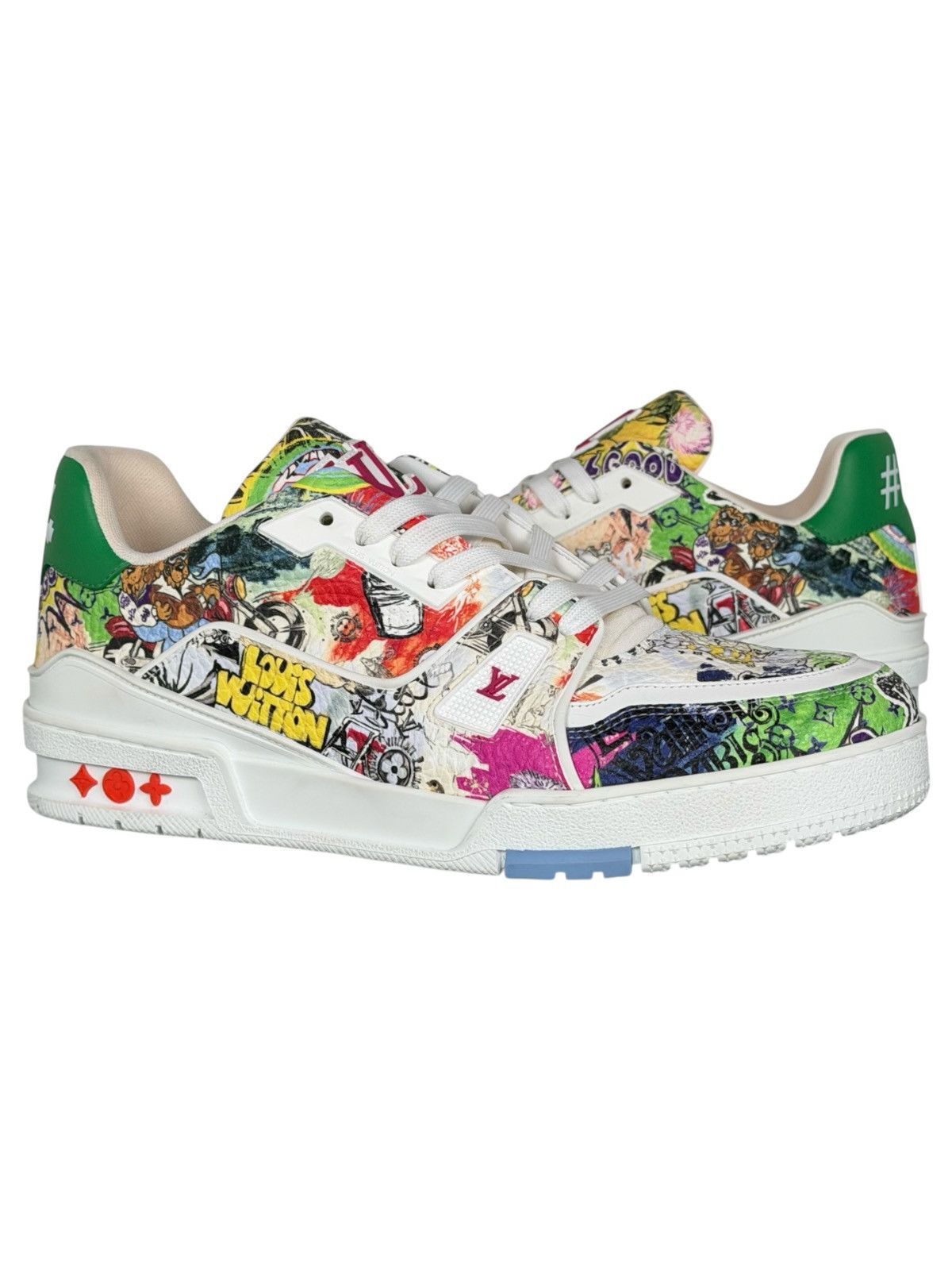 Louis Vuitton Louis Vuitton White Comic Trainers Size US 8 / EU 41 - 1 Thumbnail