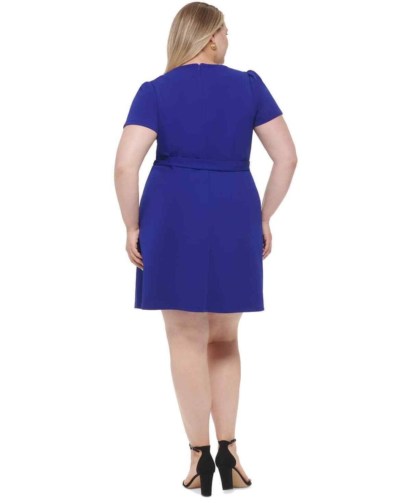 DKNY DKNY Plus Size Short-Sleeve Crewneck Fit & Flare Dress 20W Size 3XL / US 20-22 - 2 Thumbnail