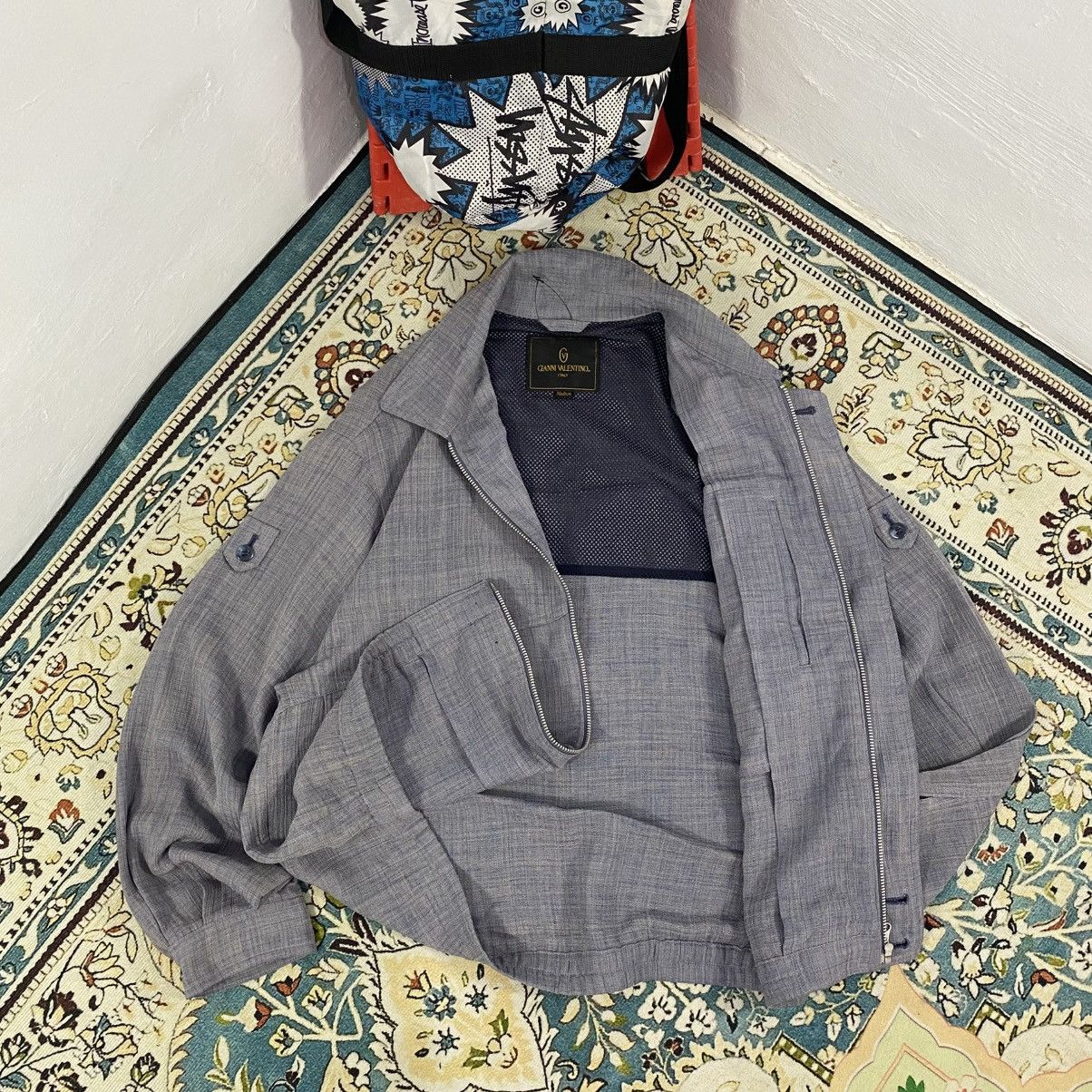Gianni Valentino × Vintage Gianni Valentino Italy Flight Casual Jacket Size US M / EU 48-50 / 2 - 3 Thumbnail