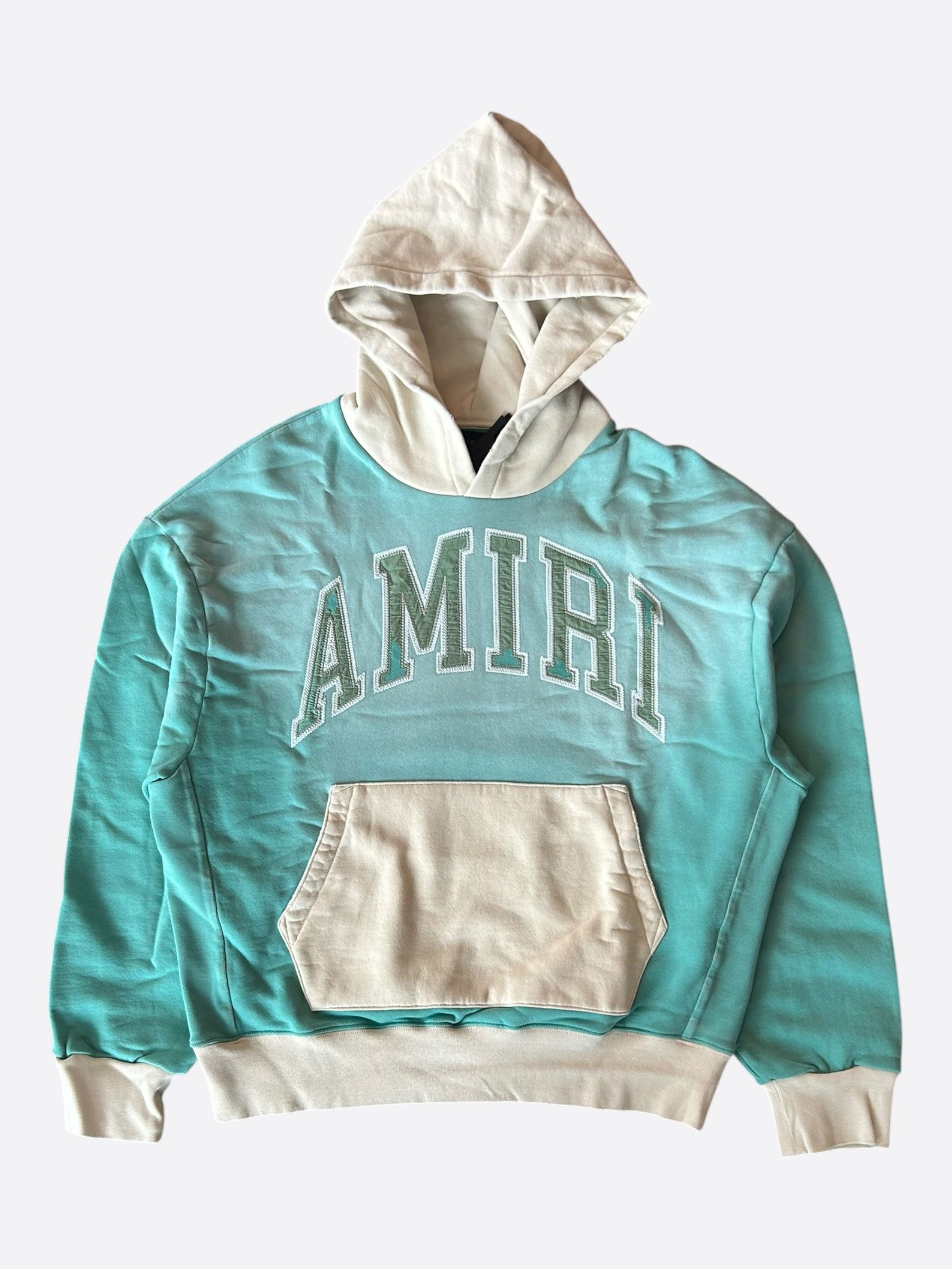 Amiri Amiri Faded Blue & White Embroidered Logo Hoodie Size US XL / EU 56 / 4 - 1 Thumbnail