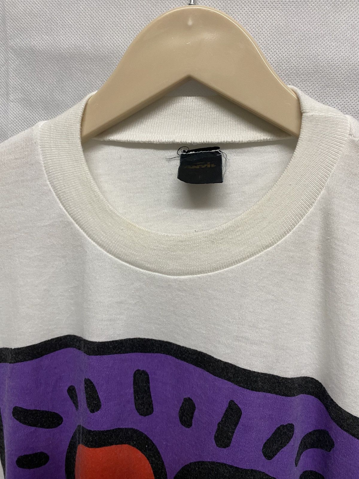 Keith Haring Vintage 1988 Keith Haring Pop Shop Tokyo Run Art T-Shirt Size US M / EU 48-50 / 2 - 3 Thumbnail
