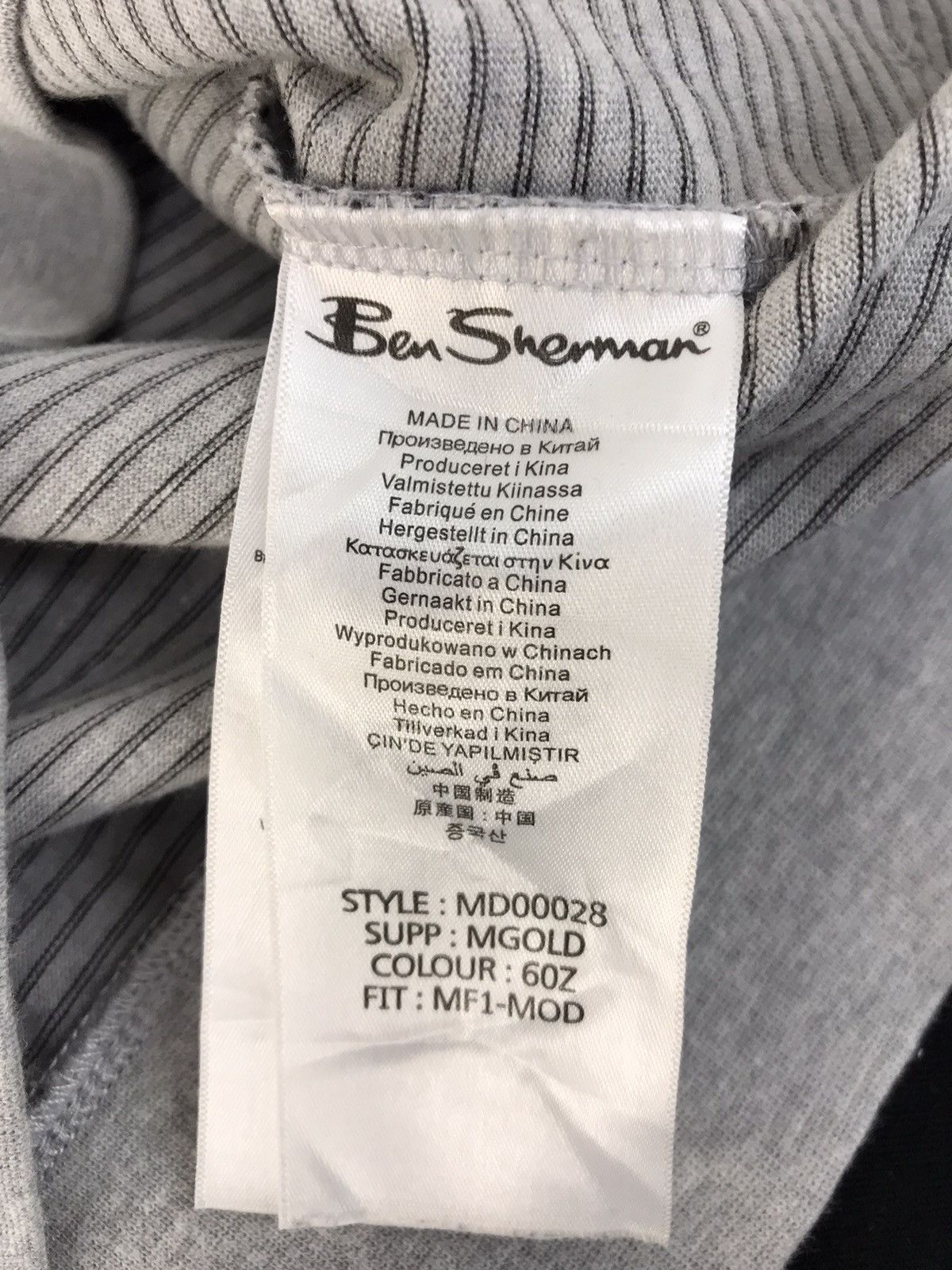 Ben Sherman × Vintage Vintage Sweatshirt Ben Sherman Design Striped Style Size US M / EU 48-50 / 2 - 7 Thumbnail