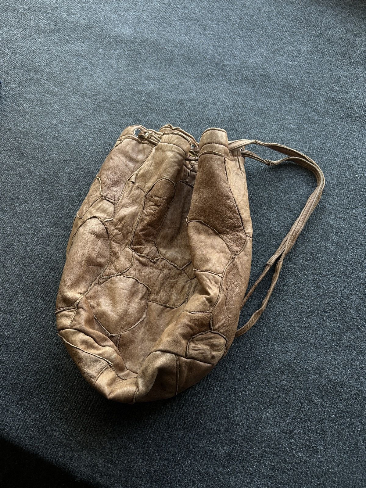 Other 🚨Y2K AVANT-GARDE🚨 LEATHER PATCHWORK Japan style hand bag 90s Size ONE SIZE - 1 Thumbnail