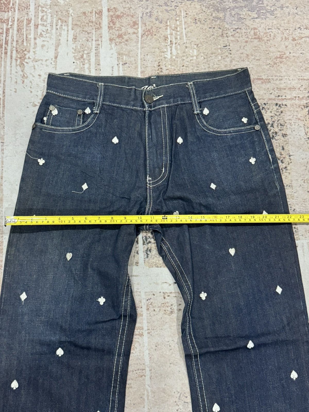 If Six Was Nine JOISM - full mini envroieded jeans Size US 35 - 10 Thumbnail