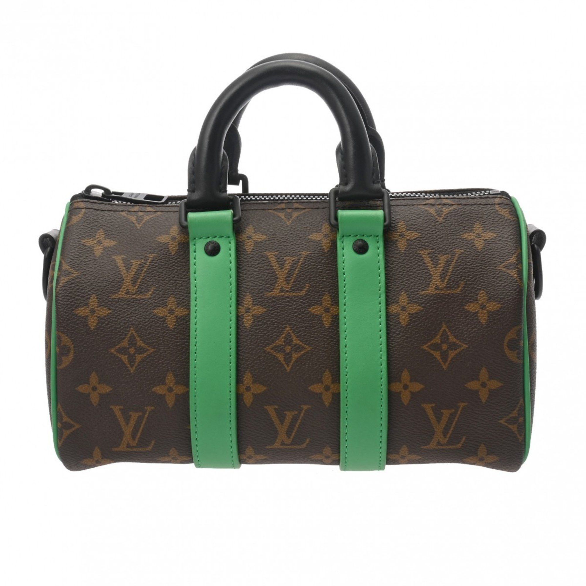 Louis Vuitton Louis Vuitton Macassar Keepall Bandouliere 25 Green M46249 Men's Monogram Canvas Handbag Size ONE SIZE - 1 Thumbnail